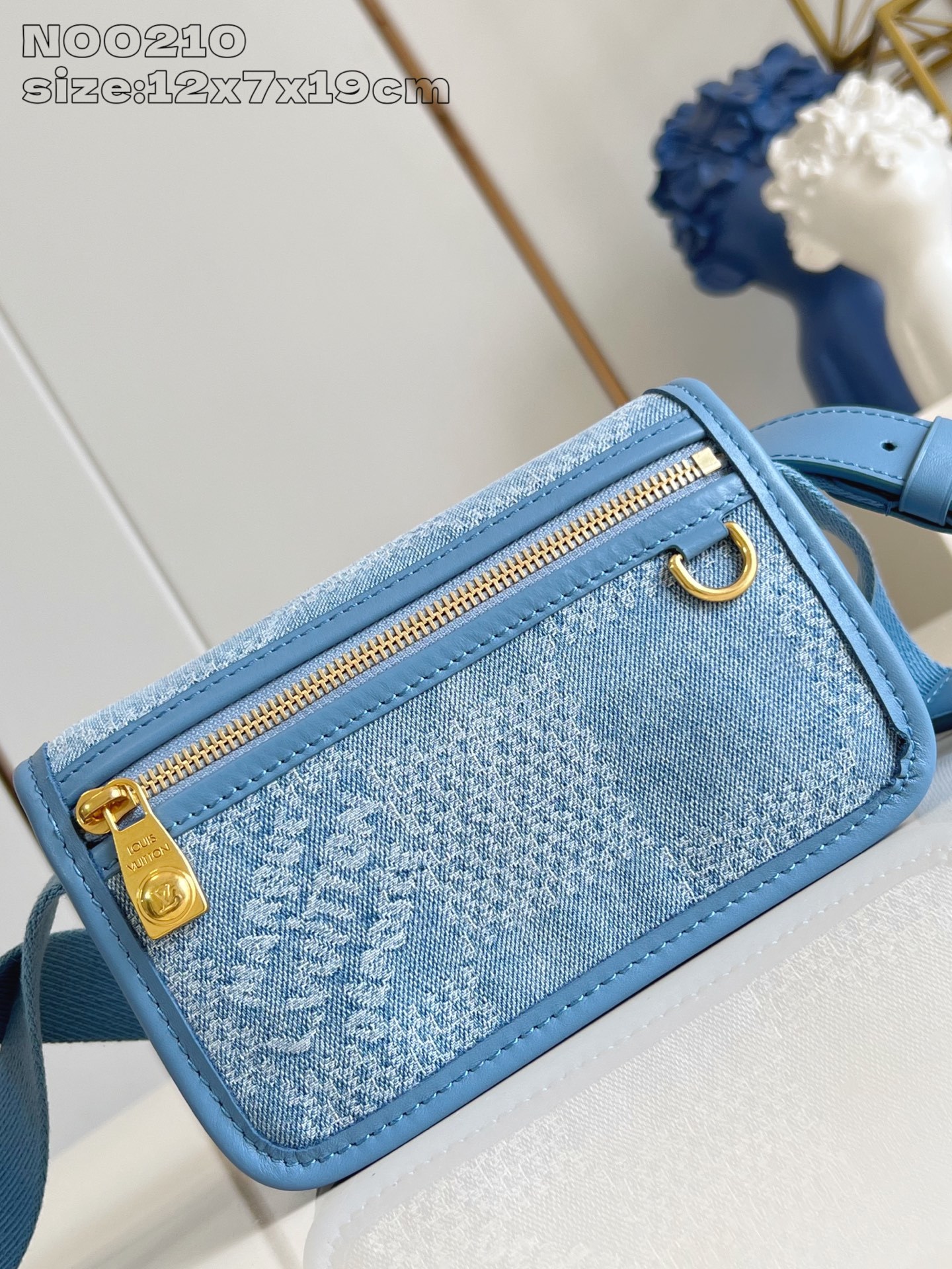 【顶级原单 N00210 】本款 Bosphore 迷你手袋取材 Damier Denim 3D 棉质帆