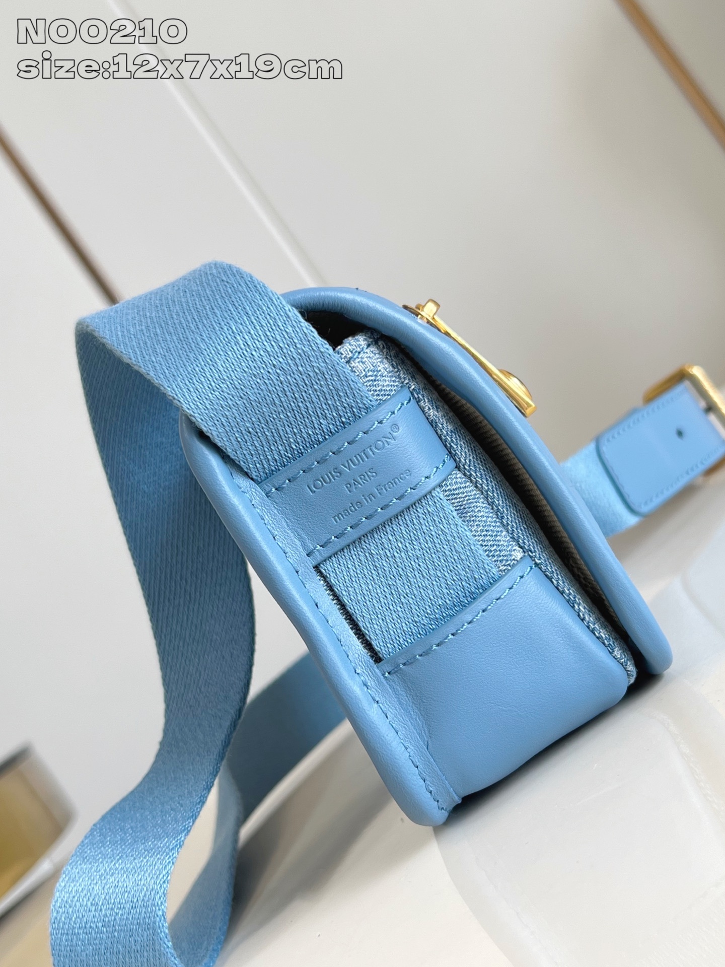 【顶级原单 N00210 】本款 Bosphore 迷你手袋取材 Damier Denim 3D 棉质帆