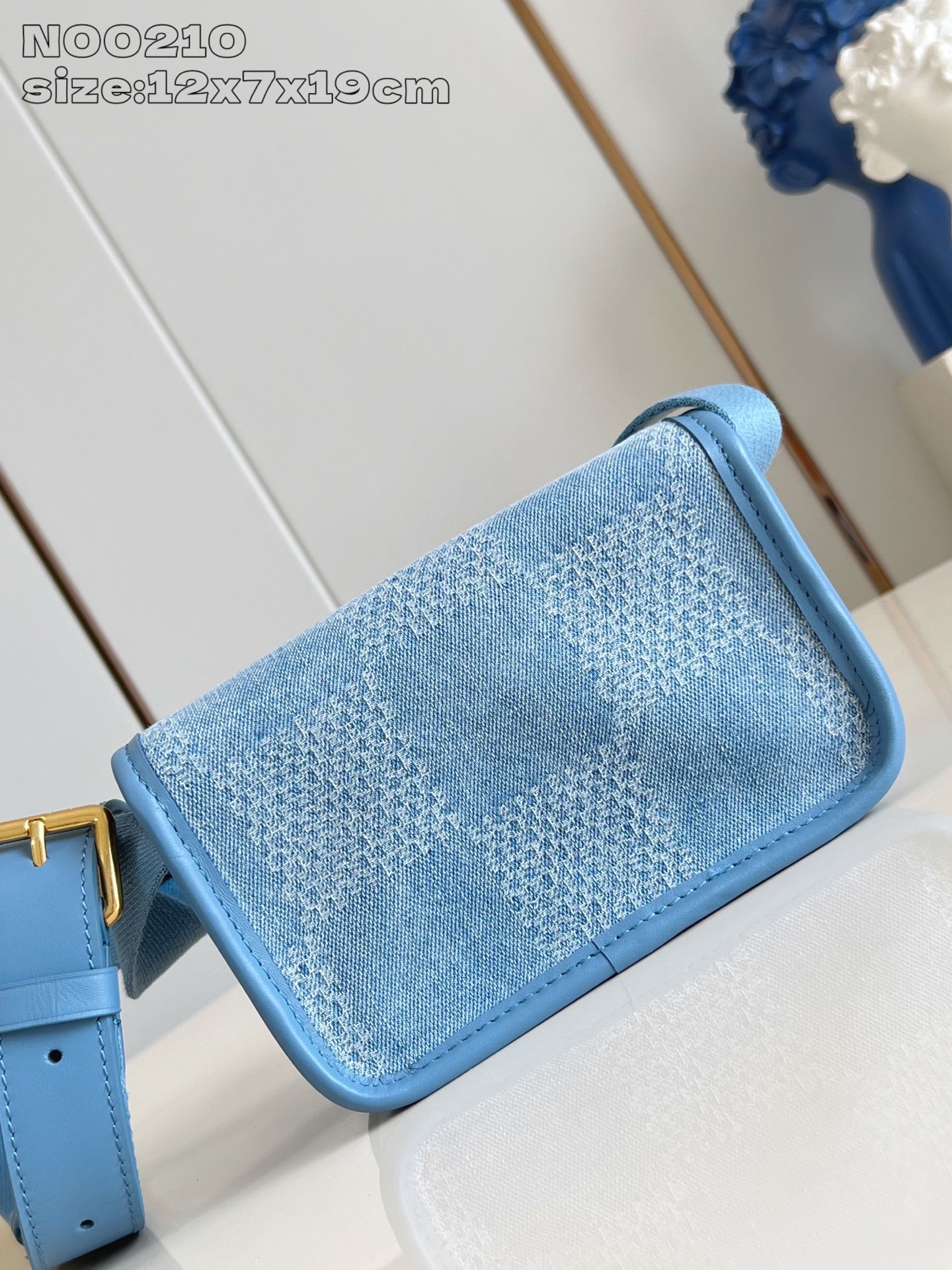 【顶级原单 N00210 】本款 Bosphore 迷你手袋取材 Damier Denim 3D 棉质帆