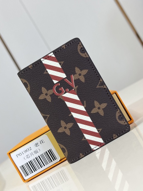 Brushed Monogram Leather Pocket Organizer Wallet 1 Brushed Monogram Leather Pocket Organizer Wallet