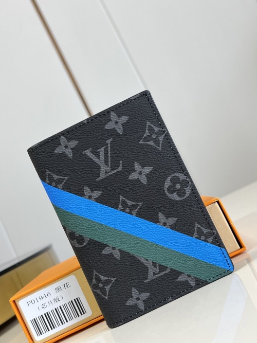 Louis Vuitton Black Monogram Coated Canvas Passport Holder Wallet 1 Louis Vuitton Black Monogram Coated Canvas Passport Holder Wallet