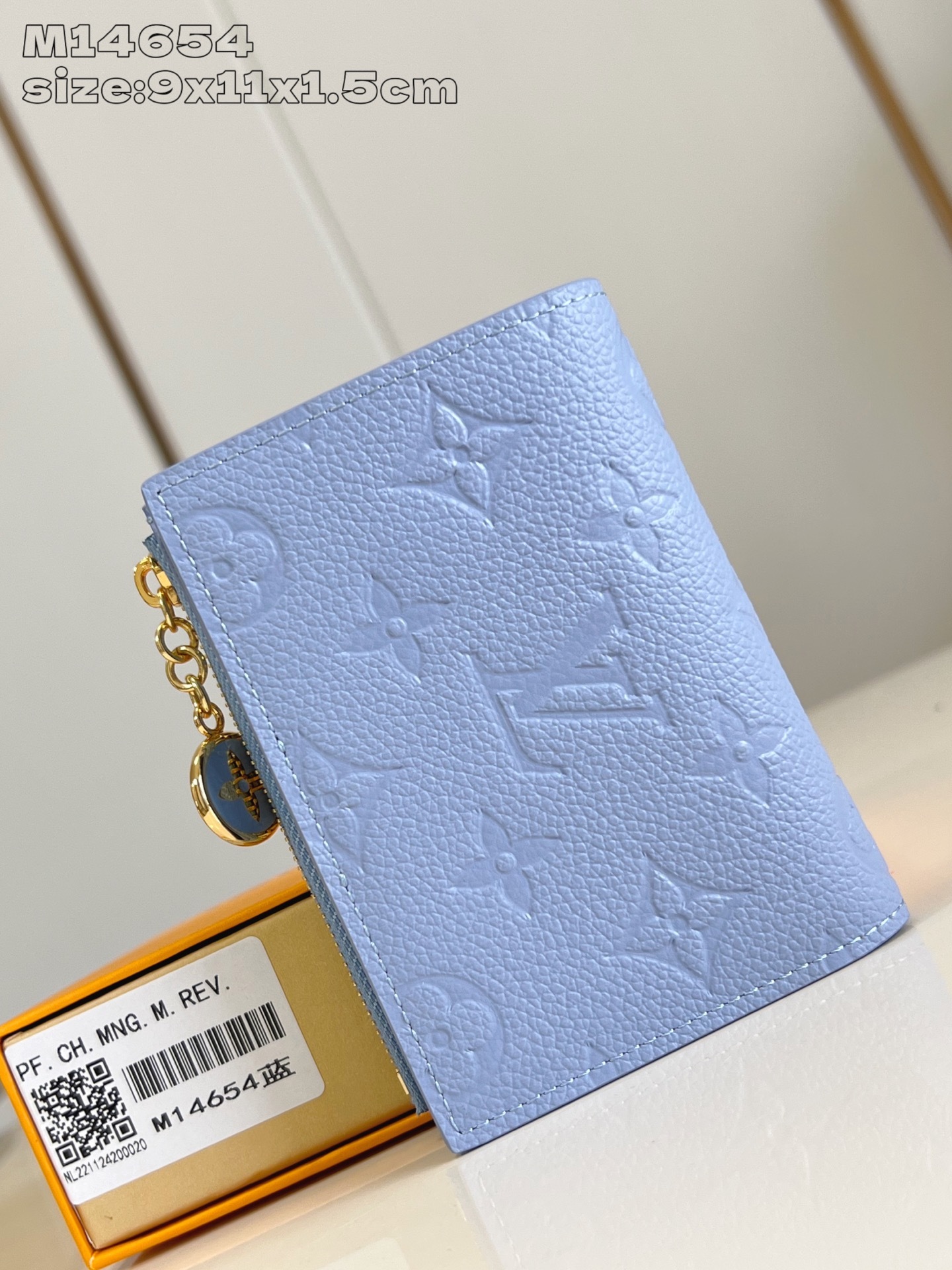 【顶级原单 M14654蓝 】這款色彩明麗的Lisa錢包以標誌性的Monogram Empreinte皮