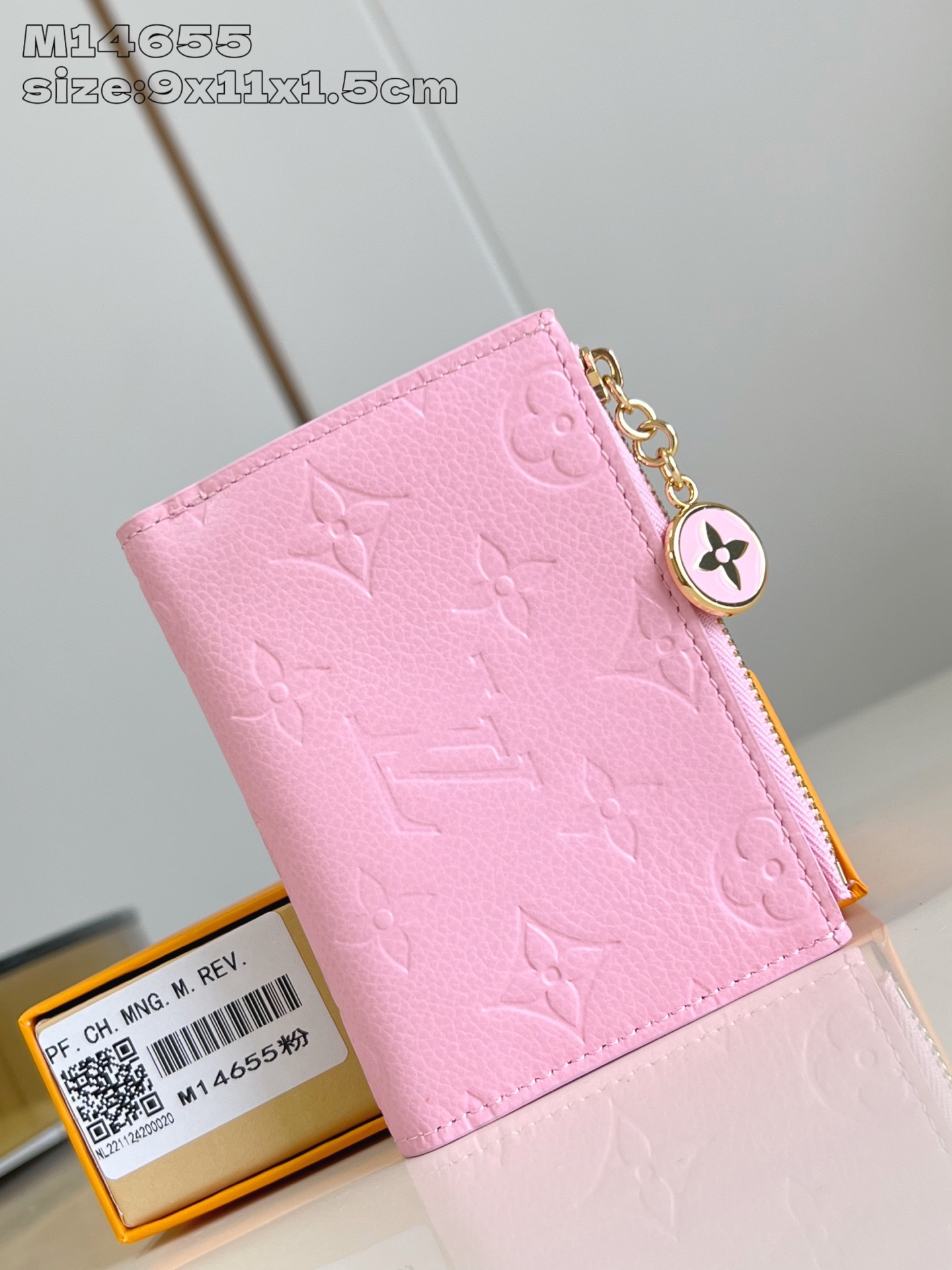 【顶级原单 M14655粉 】這款色彩明麗的Lisa錢包以標誌性的Monogram Empreinte皮