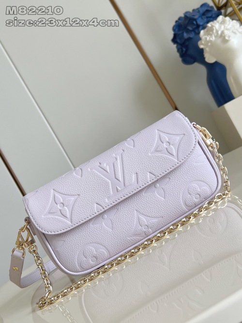 Louis Vuitton Wallet on Chain Ivy M82210 Light Purple Empreinte Leather 1 Louis Vuitton Wallet on Chain Ivy M82210 Light Purple Empreinte Leather