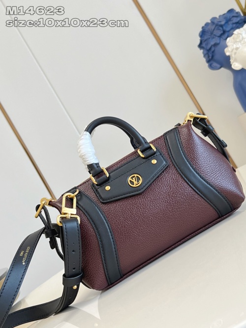 Louis Vuitton Rider Nano Bag in Deep Brown Grained Leather with LV Circle Accent 1 Louis Vuitton Rider Nano Bag in Deep Brown Grained Leather with LV Circle Accent