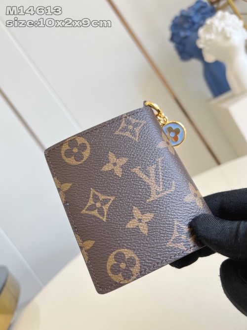 Louis Vuitton Charms Pocket Wallet - Monogram Canvas with Blue Charm 1 Louis Vuitton Charms Pocket Wallet - Monogram Canvas with Blue Charm