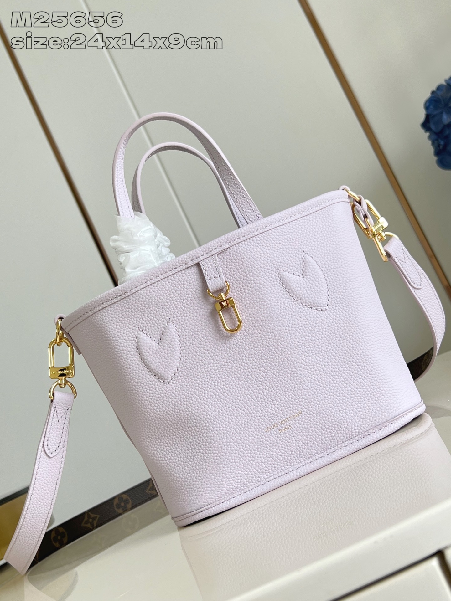 【顶级原单 M25656紫 】Neverfull Bandoulière Inside Out BB 手