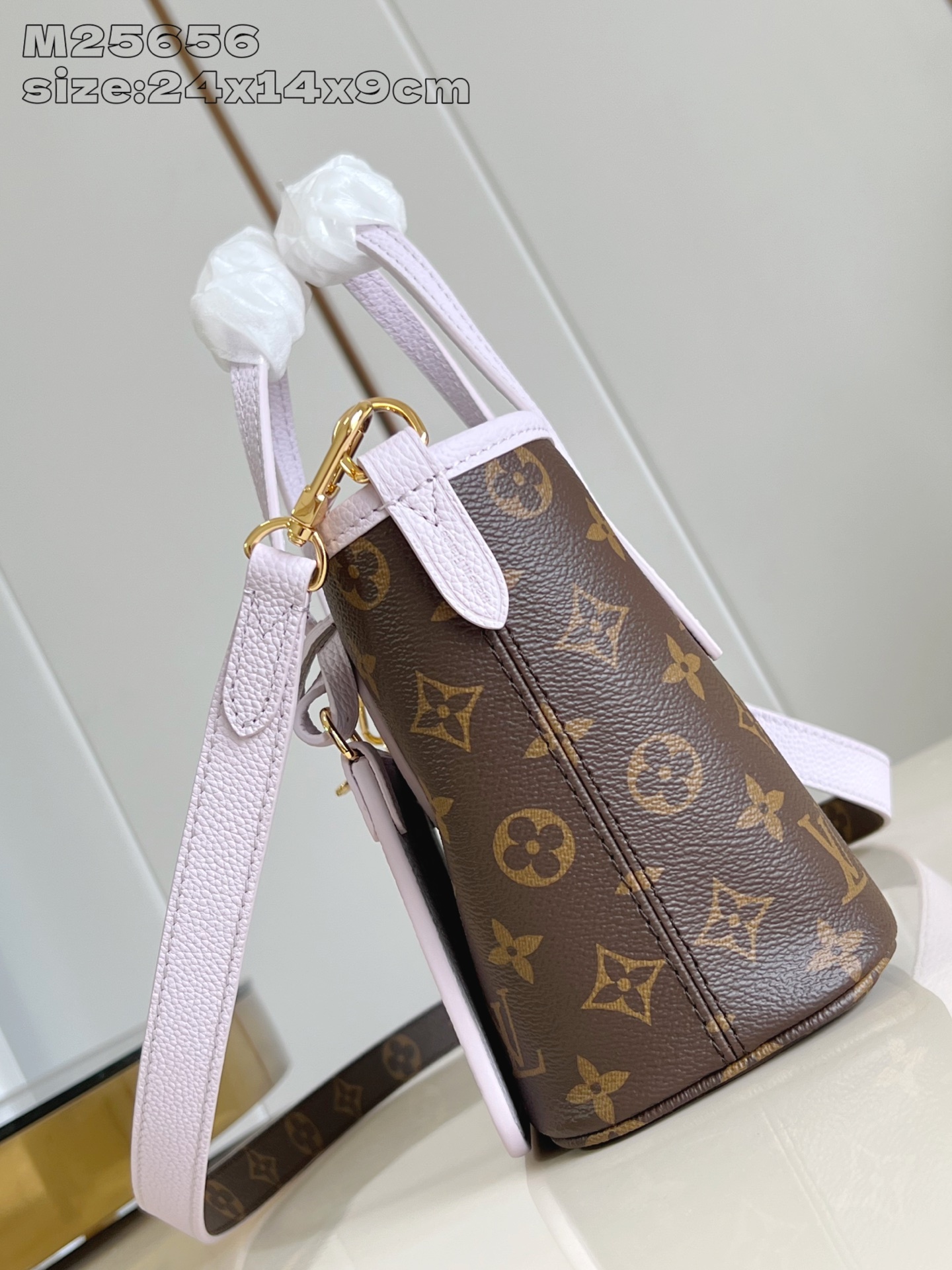 【顶级原单 M25656紫 】Neverfull Bandoulière Inside Out BB 手
