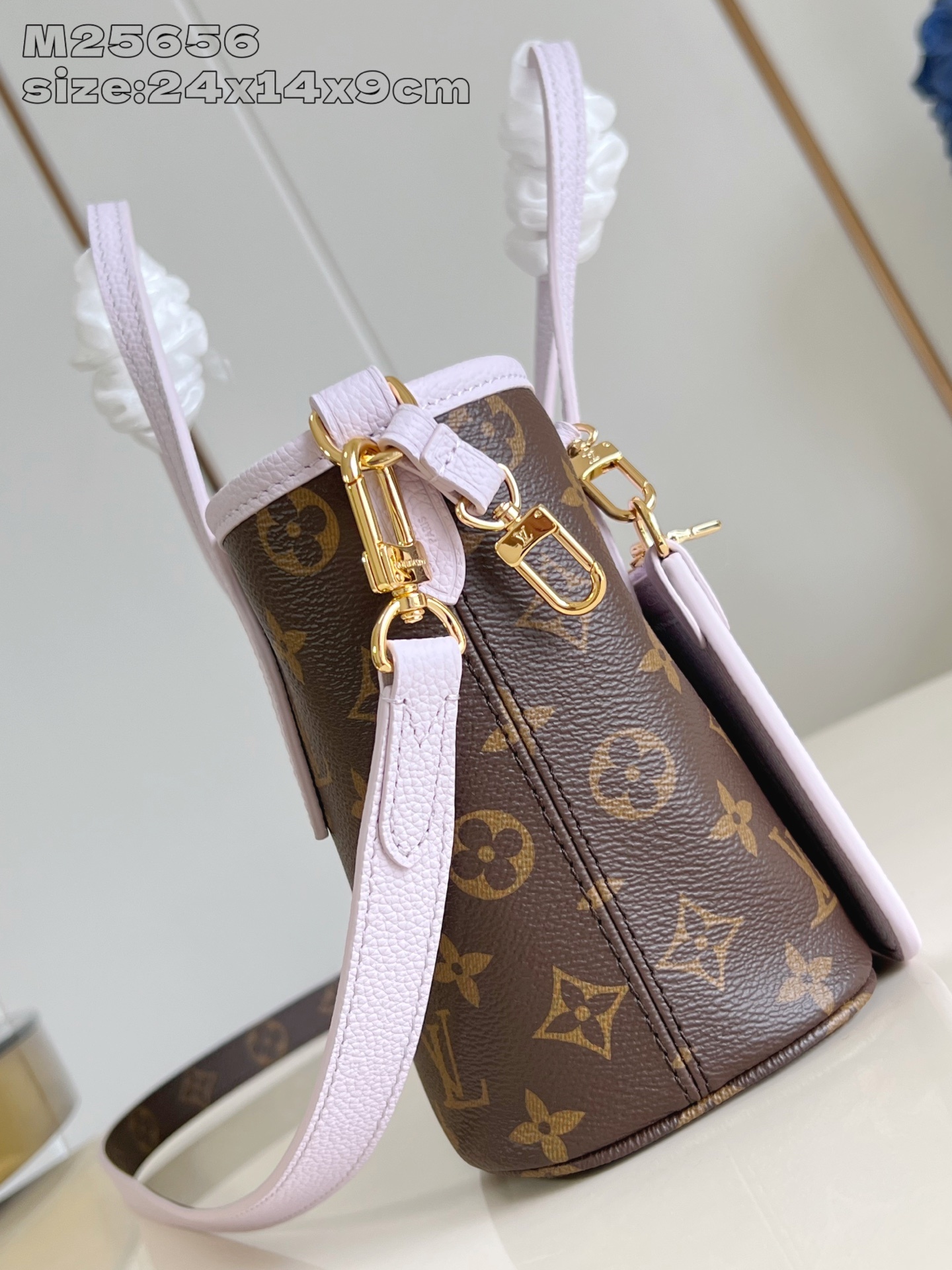 【顶级原单 M25656紫 】Neverfull Bandoulière Inside Out BB 手