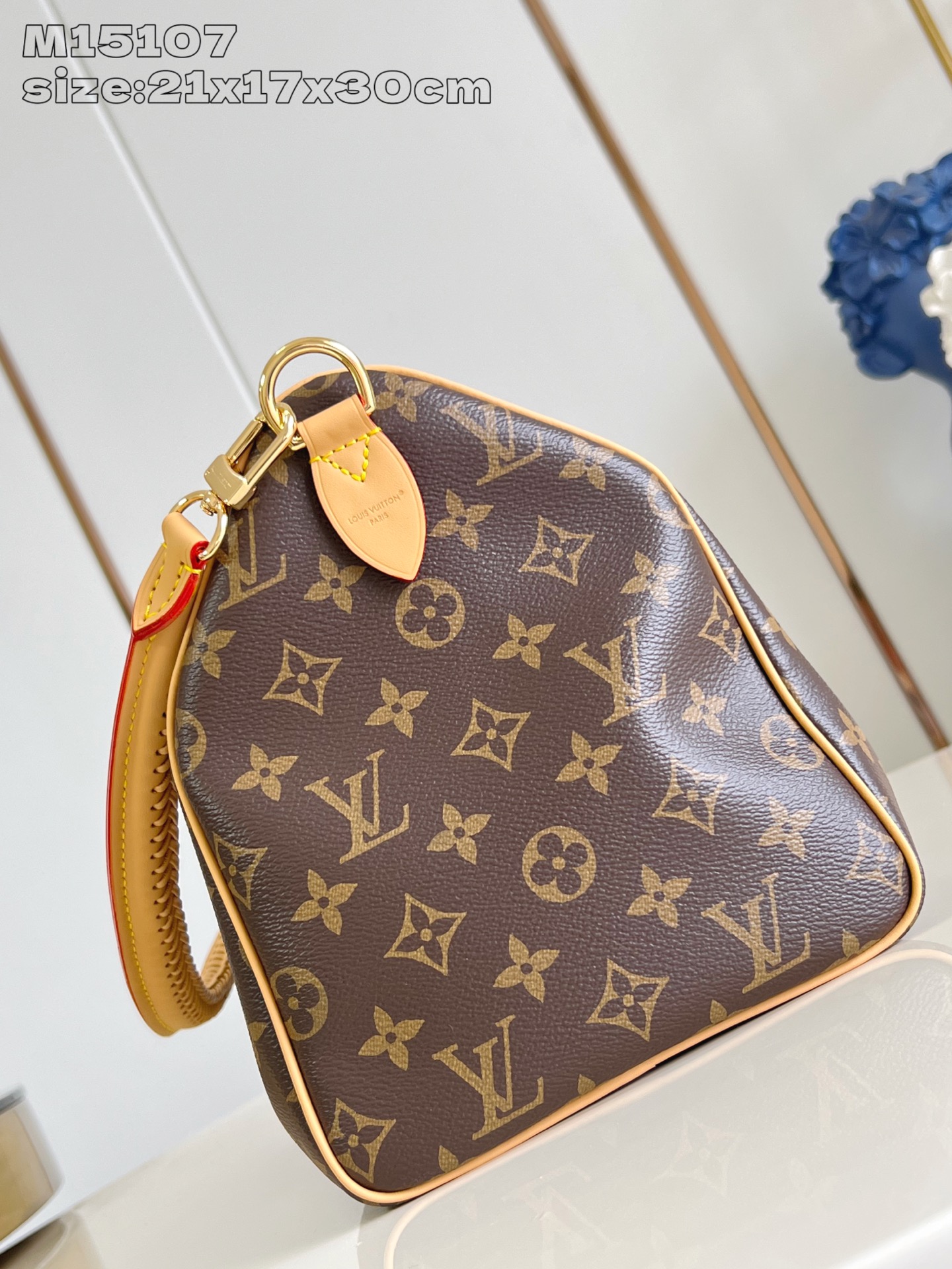 【顶级原单 M15107 】本款 Speedy Soft 30 Lucky 手袋为 Monogram 帆
