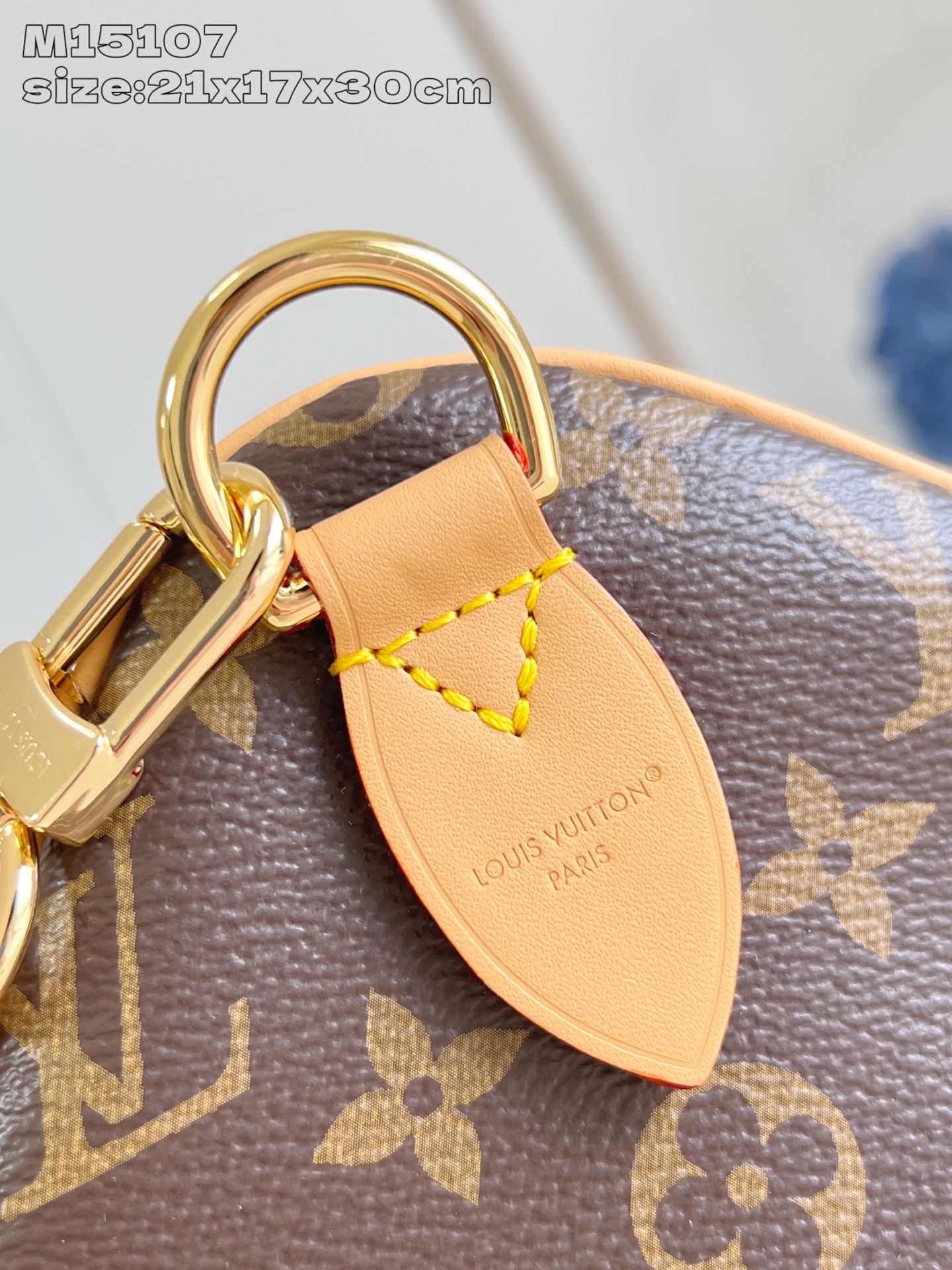 【顶级原单 M15107 】本款 Speedy Soft 30 Lucky 手袋为 Monogram 帆