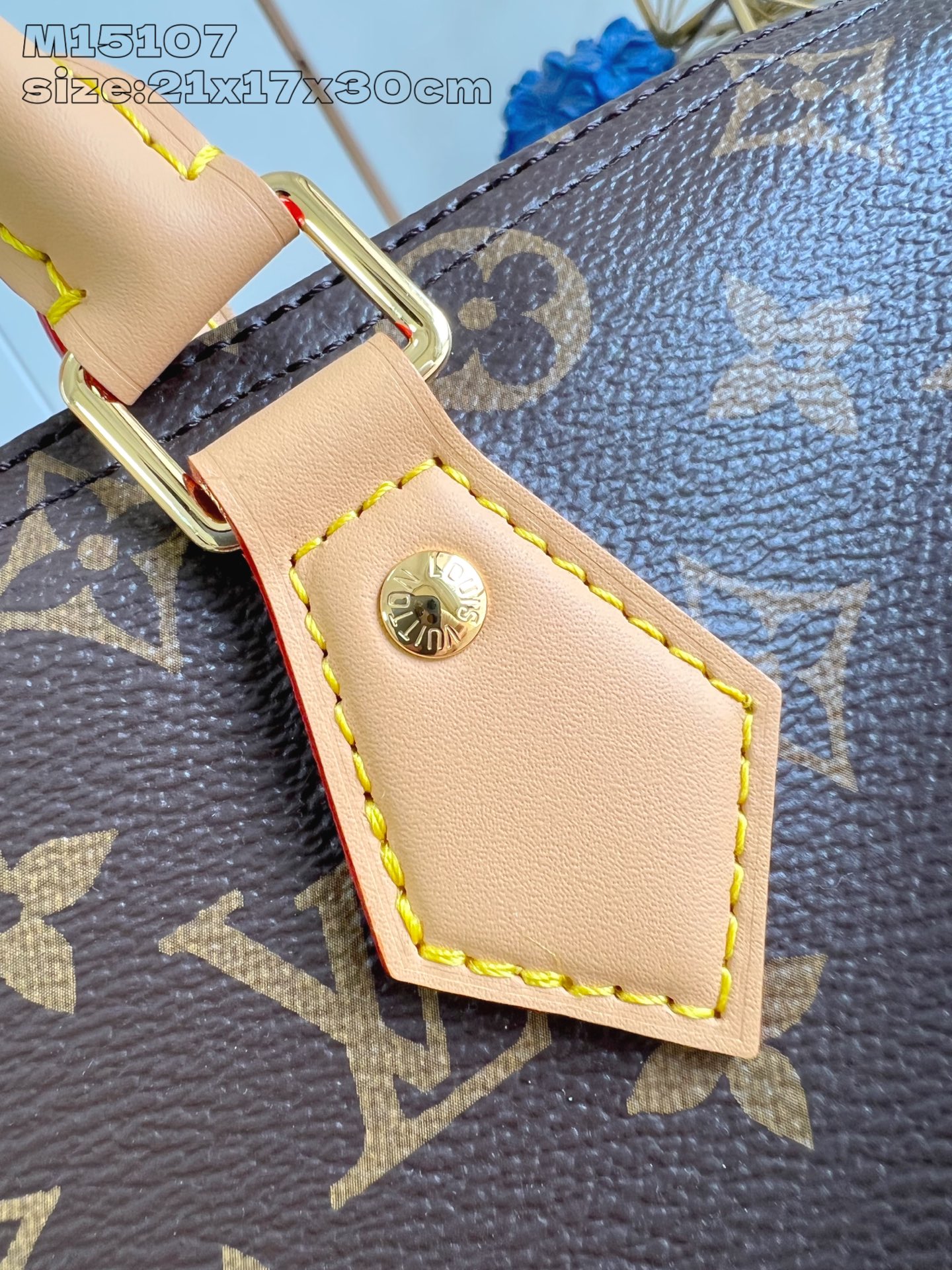 【顶级原单 M15107 】本款 Speedy Soft 30 Lucky 手袋为 Monogram 帆