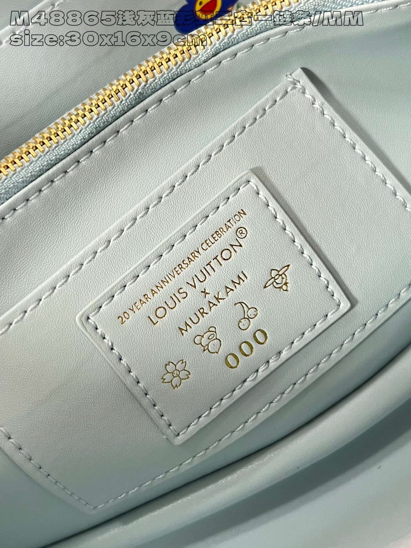 【顶级原单 M48865浅灰蓝彩虹二合一链条/小号 】本款 Capucines East West 小号