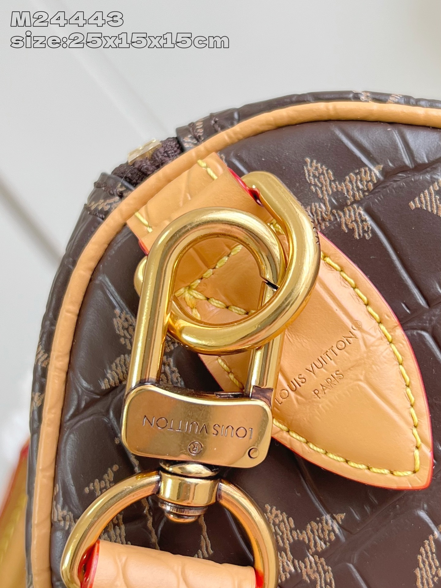 【顶级原单 M24443咖啡鳄鱼皮 】本款 Speedy Bandoulière 25 Monogram