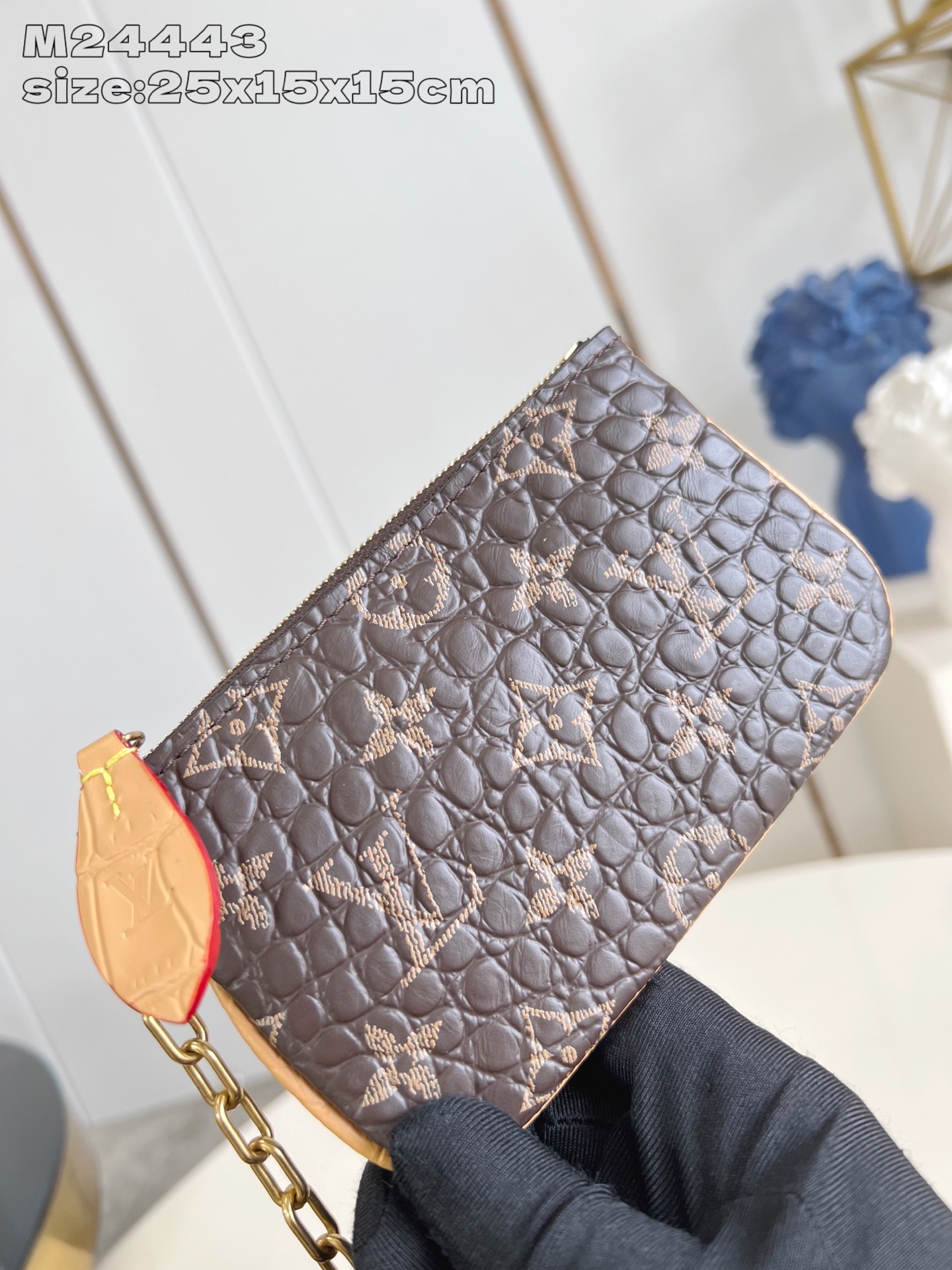 【顶级原单 M24443咖啡鳄鱼皮 】本款 Speedy Bandoulière 25 Monogram