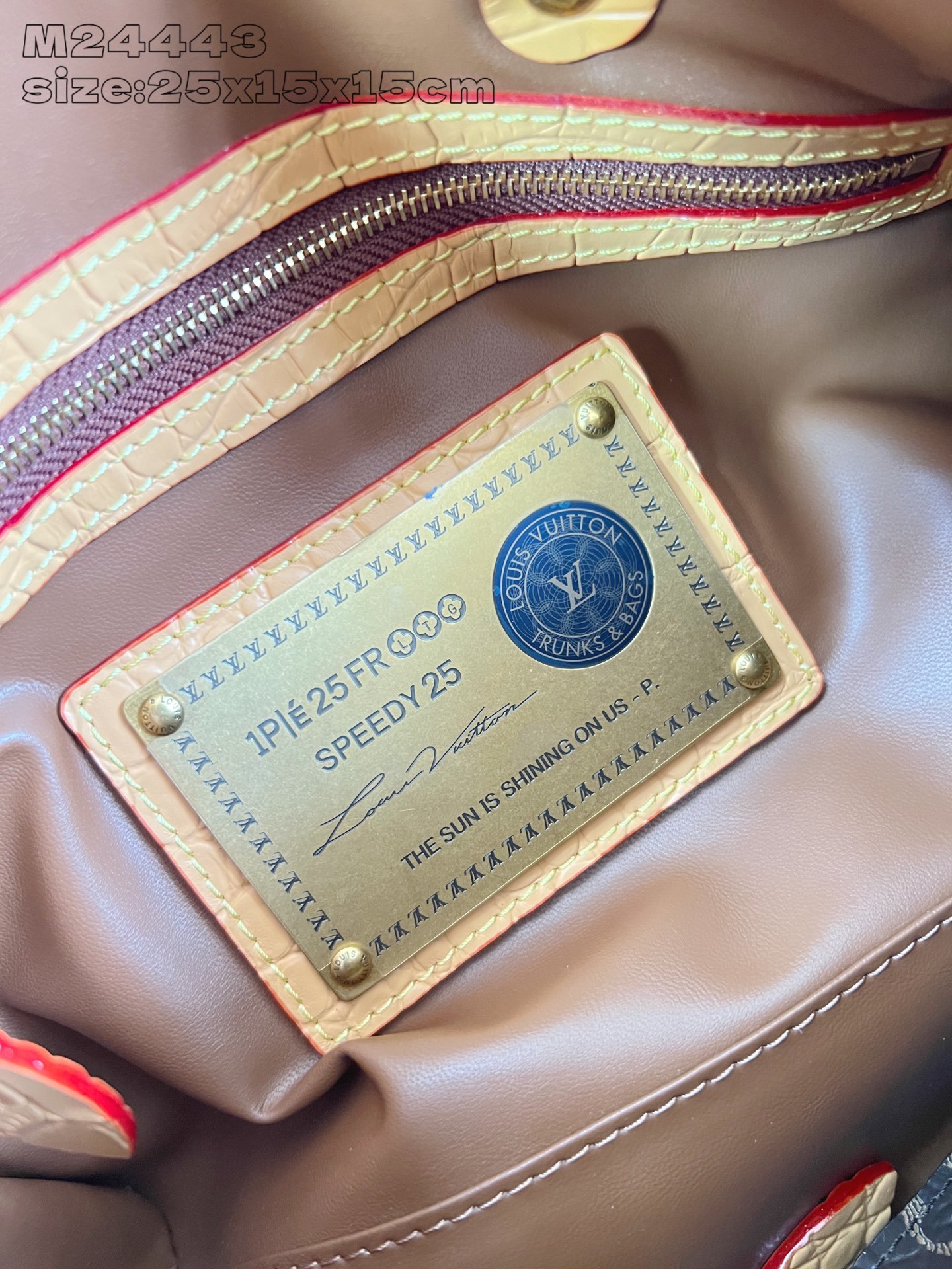 【顶级原单 M24443咖啡鳄鱼皮 】本款 Speedy Bandoulière 25 Monogram