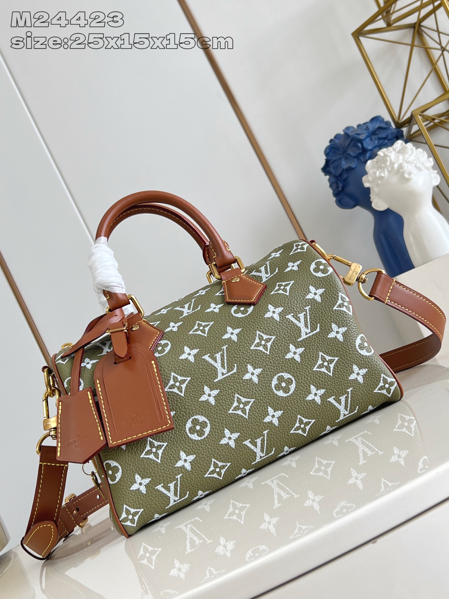 【顶级原单 M24423尼草绿 】本款 Speedy Bandoulière 25 Monogram L