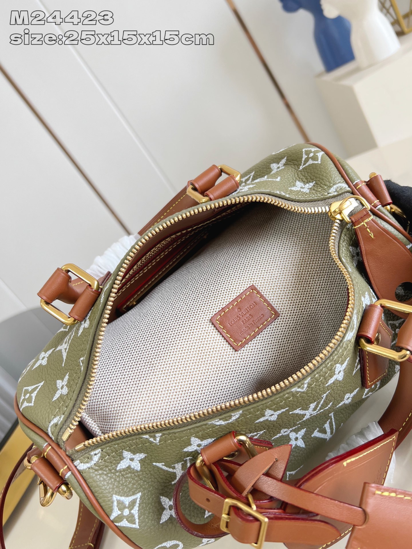 【顶级原单 M24423尼草绿 】本款 Speedy Bandoulière 25 Monogram L