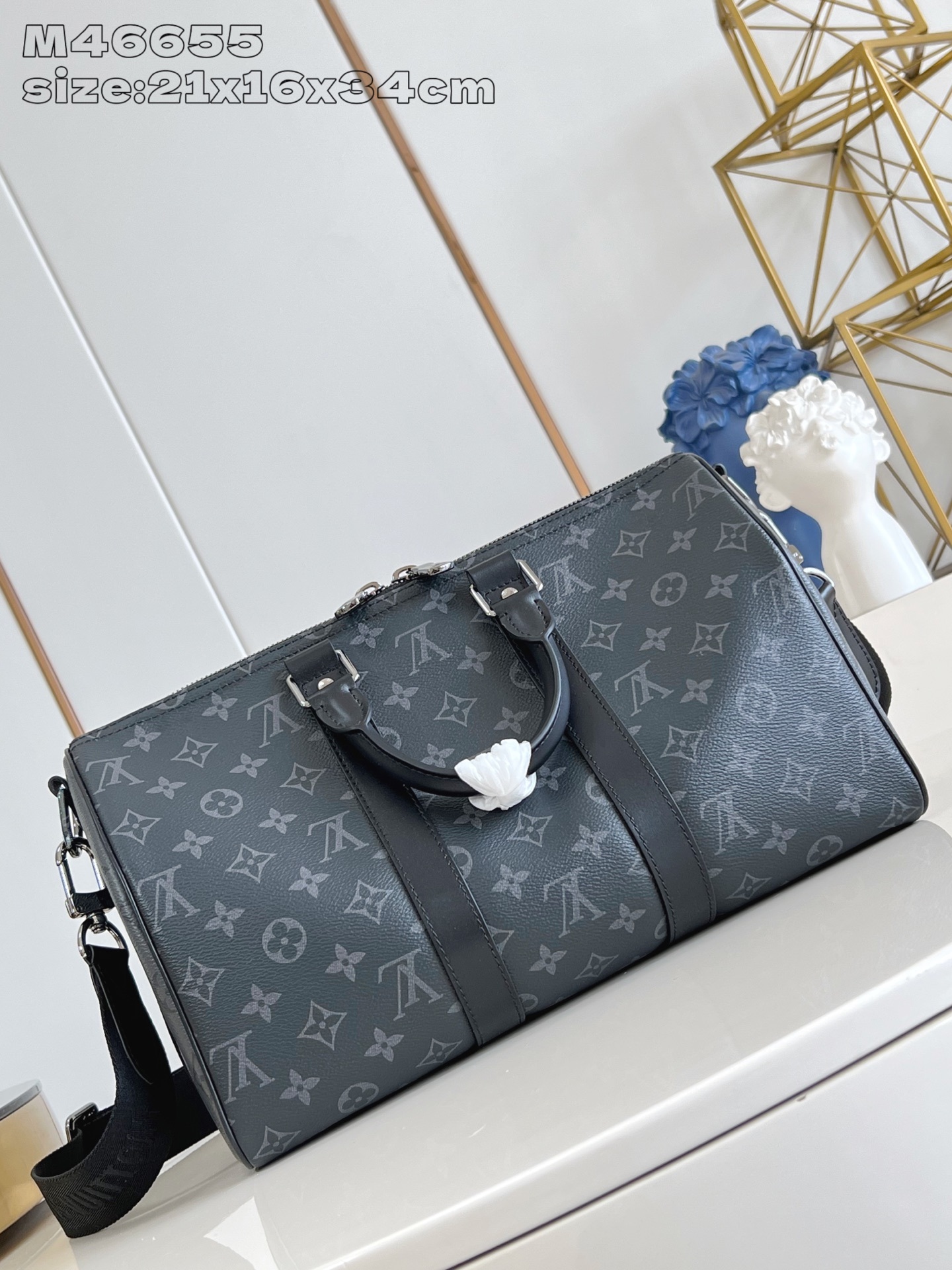 【顶级原单 M46655 】本款 Keepall Bandoulière 35 手袋借 Monogram