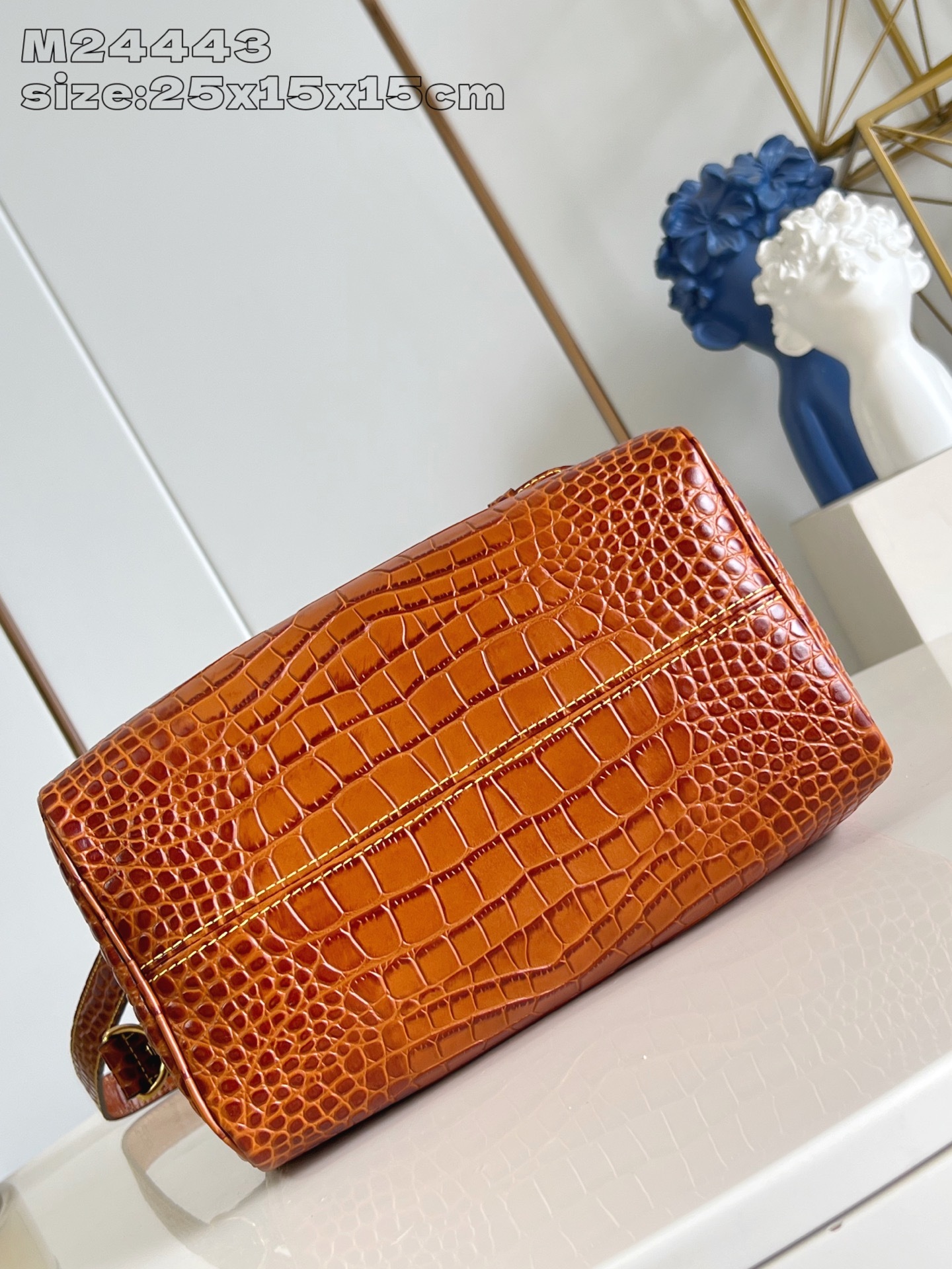 【顶级原单 M24443土黄鳄鱼皮 】本款 Speedy Bandoulière 25 Monogram