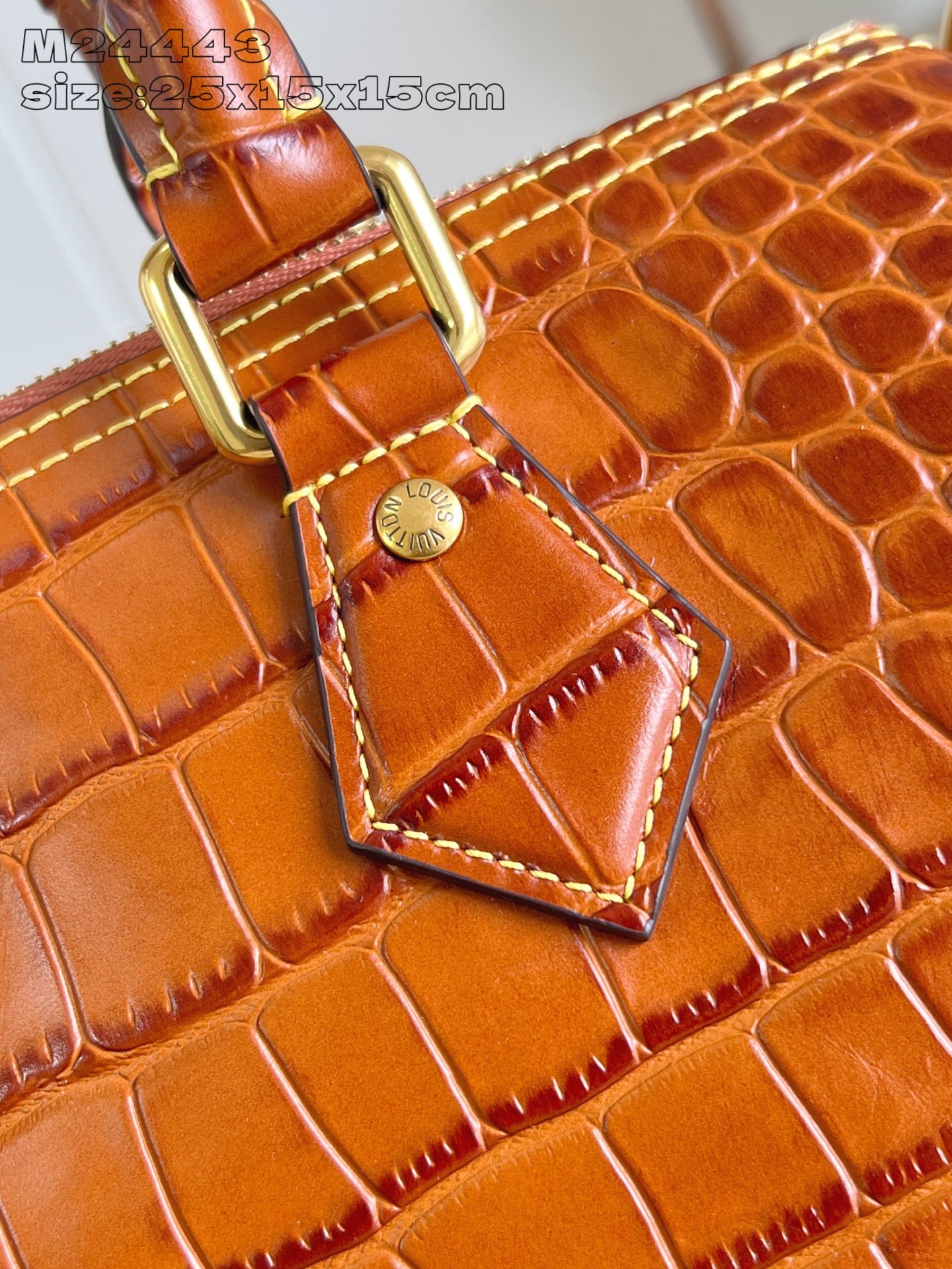 【顶级原单 M24443土黄鳄鱼皮 】本款 Speedy Bandoulière 25 Monogram