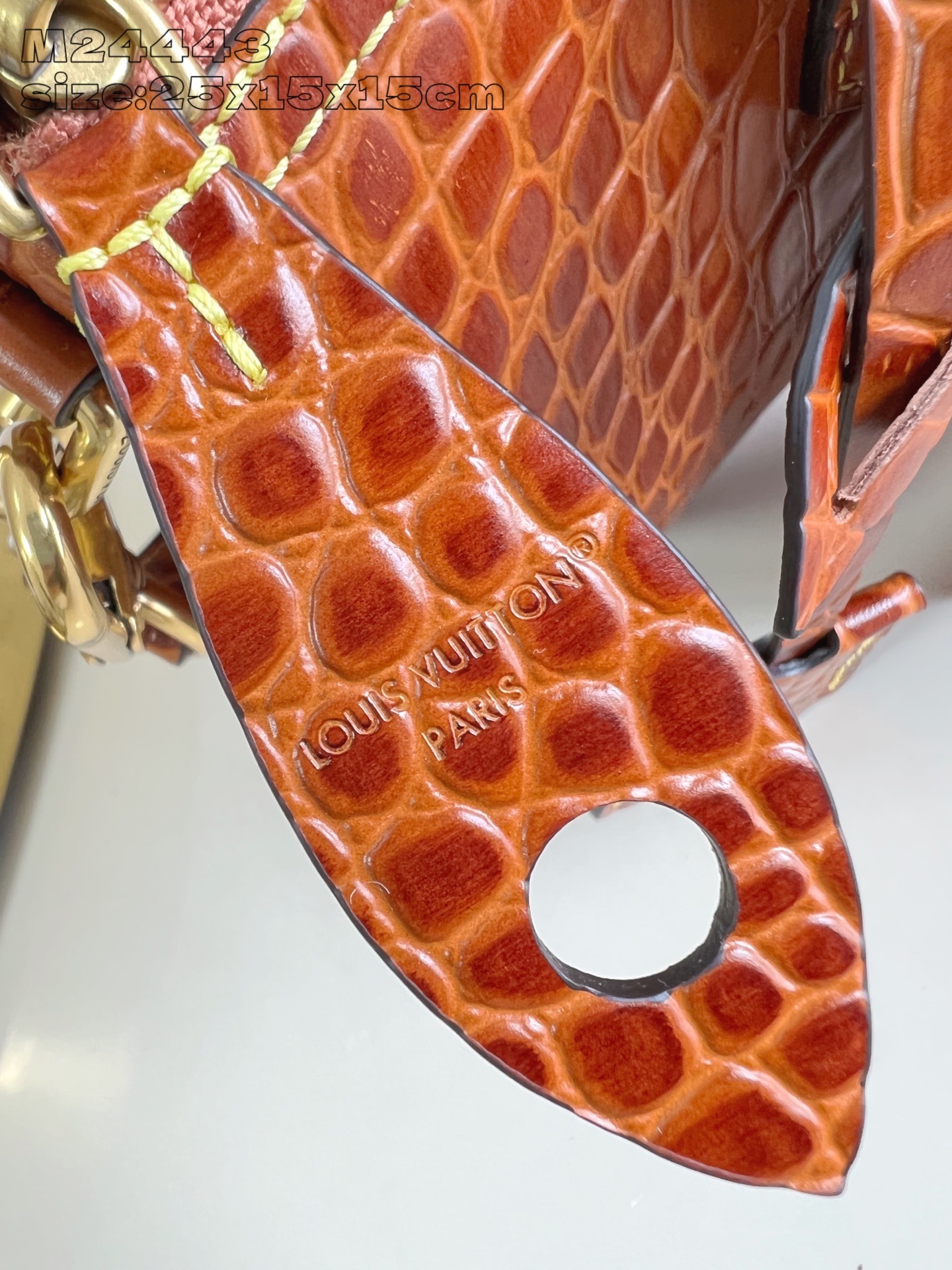 【顶级原单 M24443土黄鳄鱼皮 】本款 Speedy Bandoulière 25 Monogram