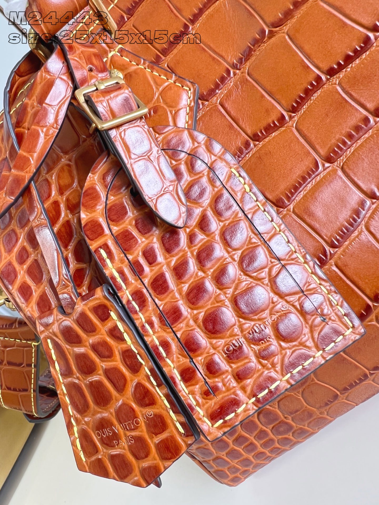 【顶级原单 M24443土黄鳄鱼皮 】本款 Speedy Bandoulière 25 Monogram