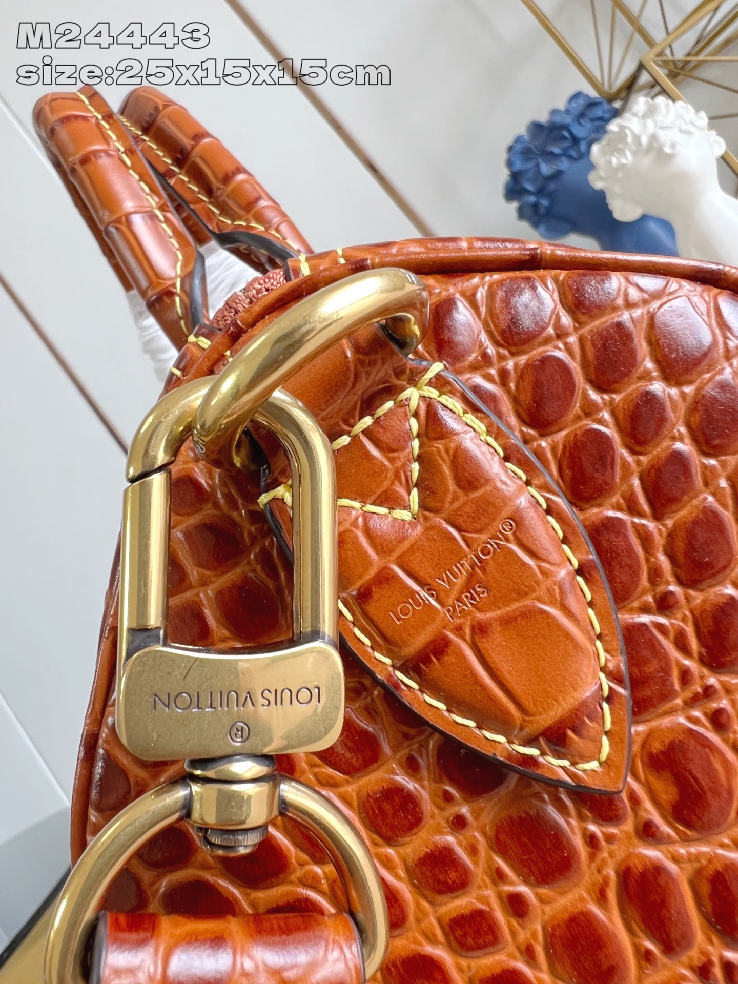 【顶级原单 M24443土黄鳄鱼皮 】本款 Speedy Bandoulière 25 Monogram
