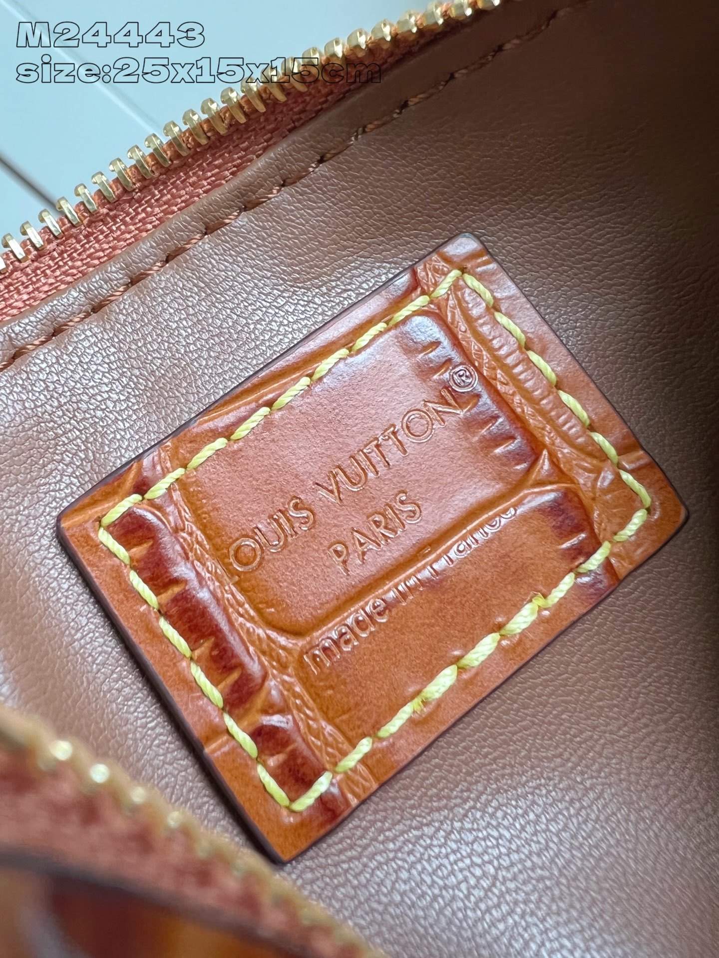 【顶级原单 M24443土黄鳄鱼皮 】本款 Speedy Bandoulière 25 Monogram