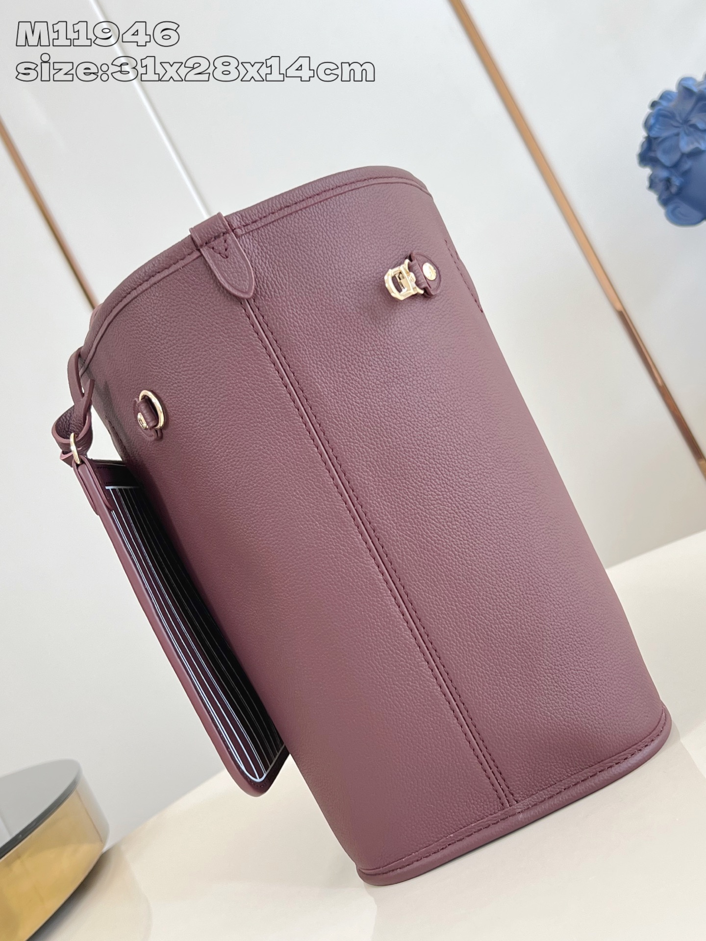 【顶级原单 M11946紫红 】Neverfull Inside Out 中号手袋以 Monogram 