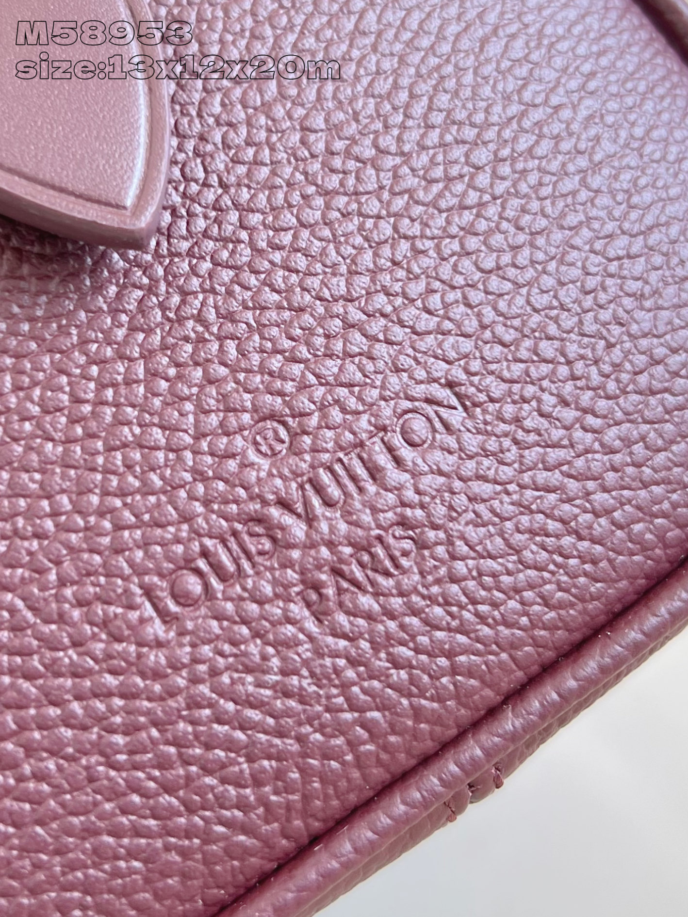 【顶级原单 M58953紫红压花 】M25929 本款 Speedy Bandoulière 20 手袋