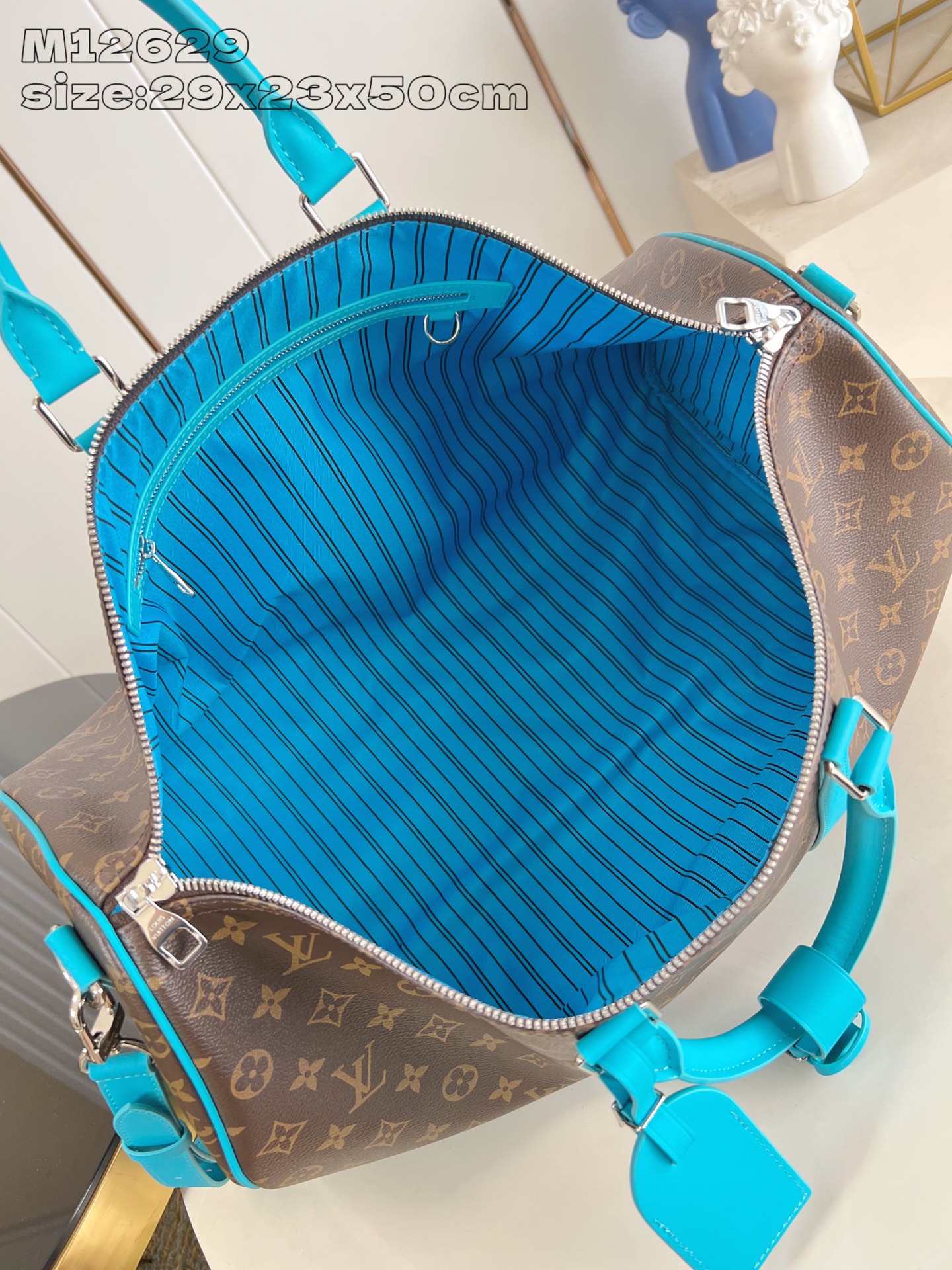 【顶级原单 M12629天蓝色】本款 Keepall Bandoulière 50 旅行袋取材 Mono