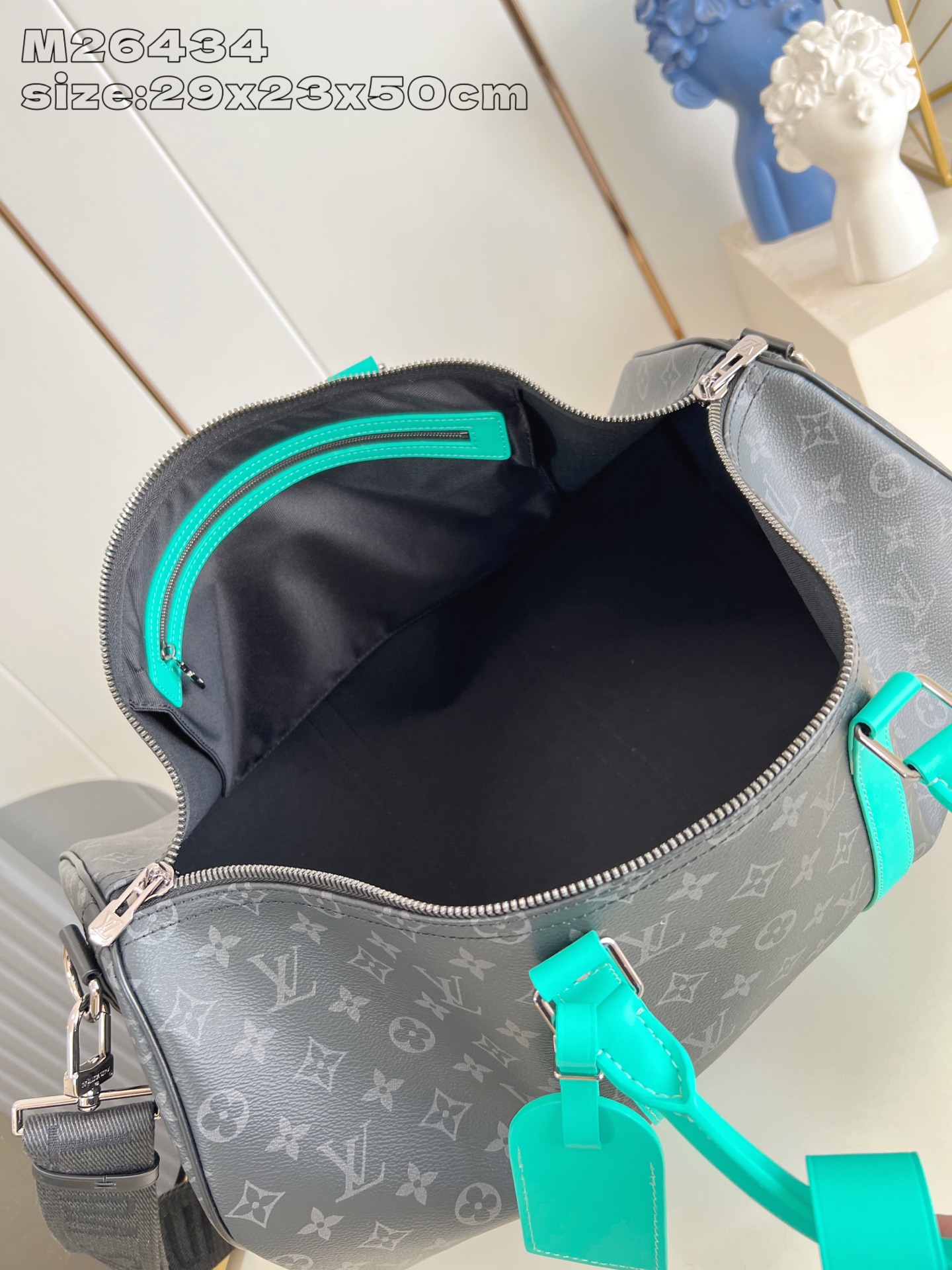 【顶级原单 M26434湖青色】本款 Keepall Bandoulière 50 旅行袋取材 Mono