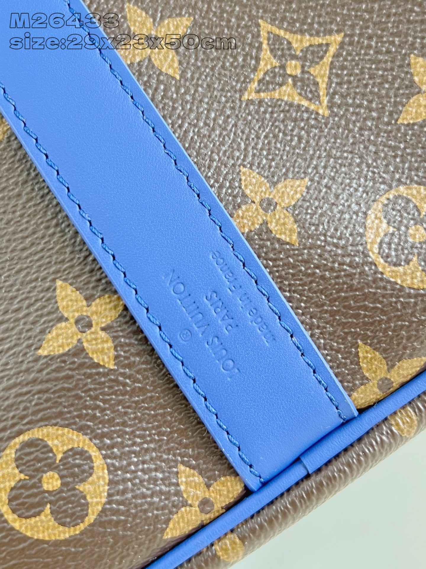 【顶级原单 M26433靛蓝色】本款 Keepall Bandoulière 50 旅行袋取材 Mono