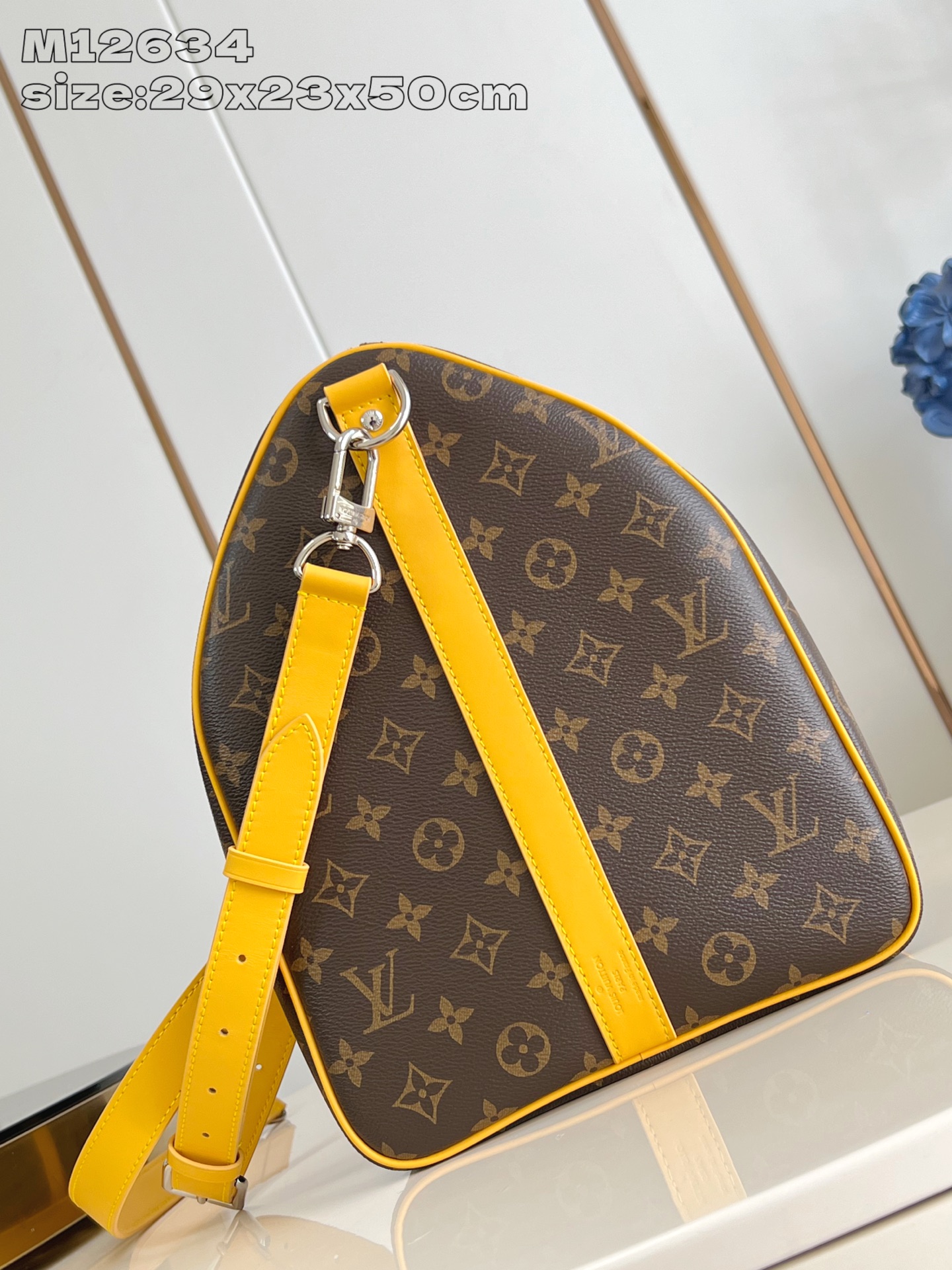 【顶级原单 M12634姜黄色】本款 Keepall Bandoulière 50 旅行袋取材 Mono