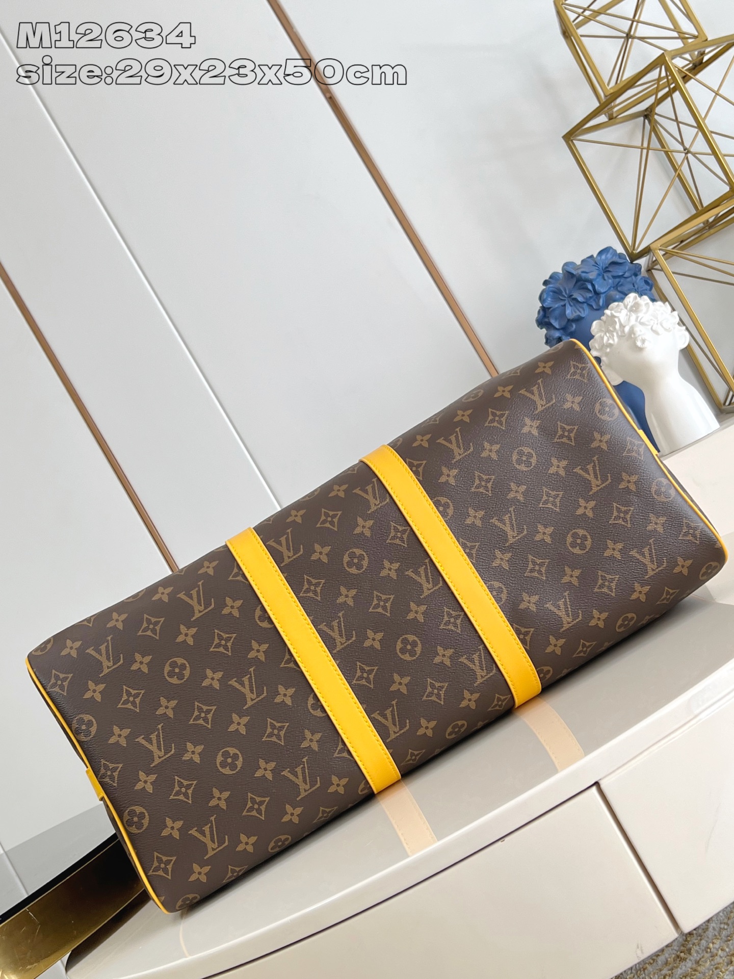 【顶级原单 M12634姜黄色】本款 Keepall Bandoulière 50 旅行袋取材 Mono