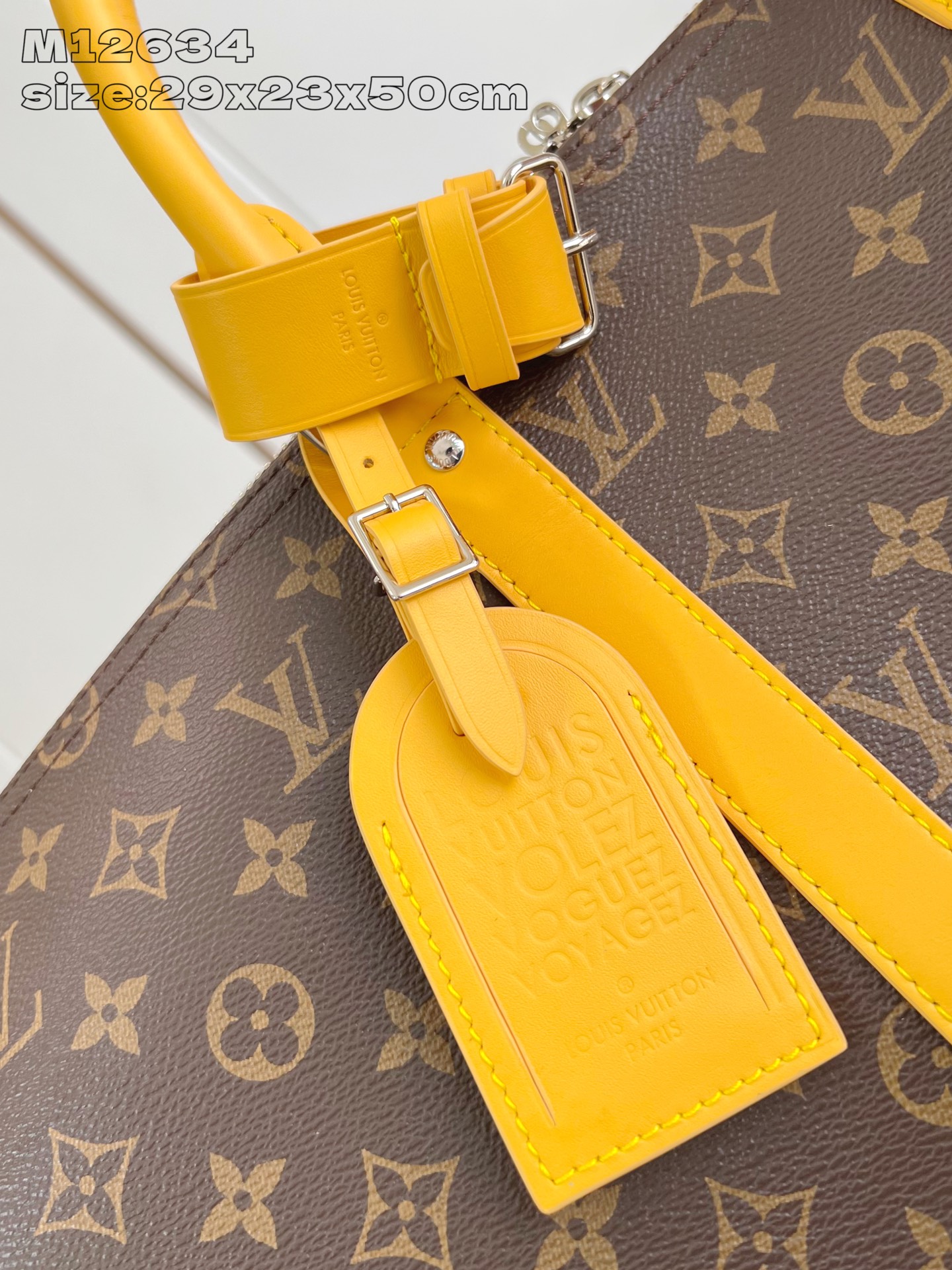 【顶级原单 M12634姜黄色】本款 Keepall Bandoulière 50 旅行袋取材 Mono