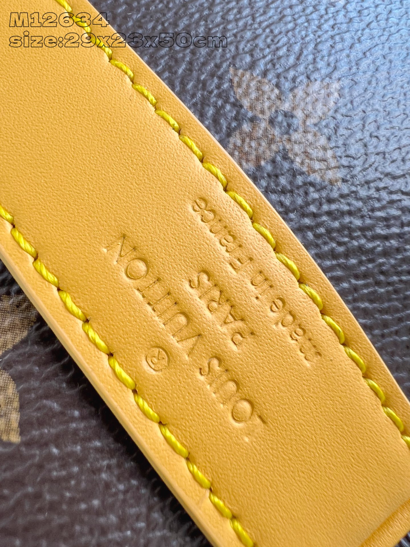 【顶级原单 M12634姜黄色】本款 Keepall Bandoulière 50 旅行袋取材 Mono