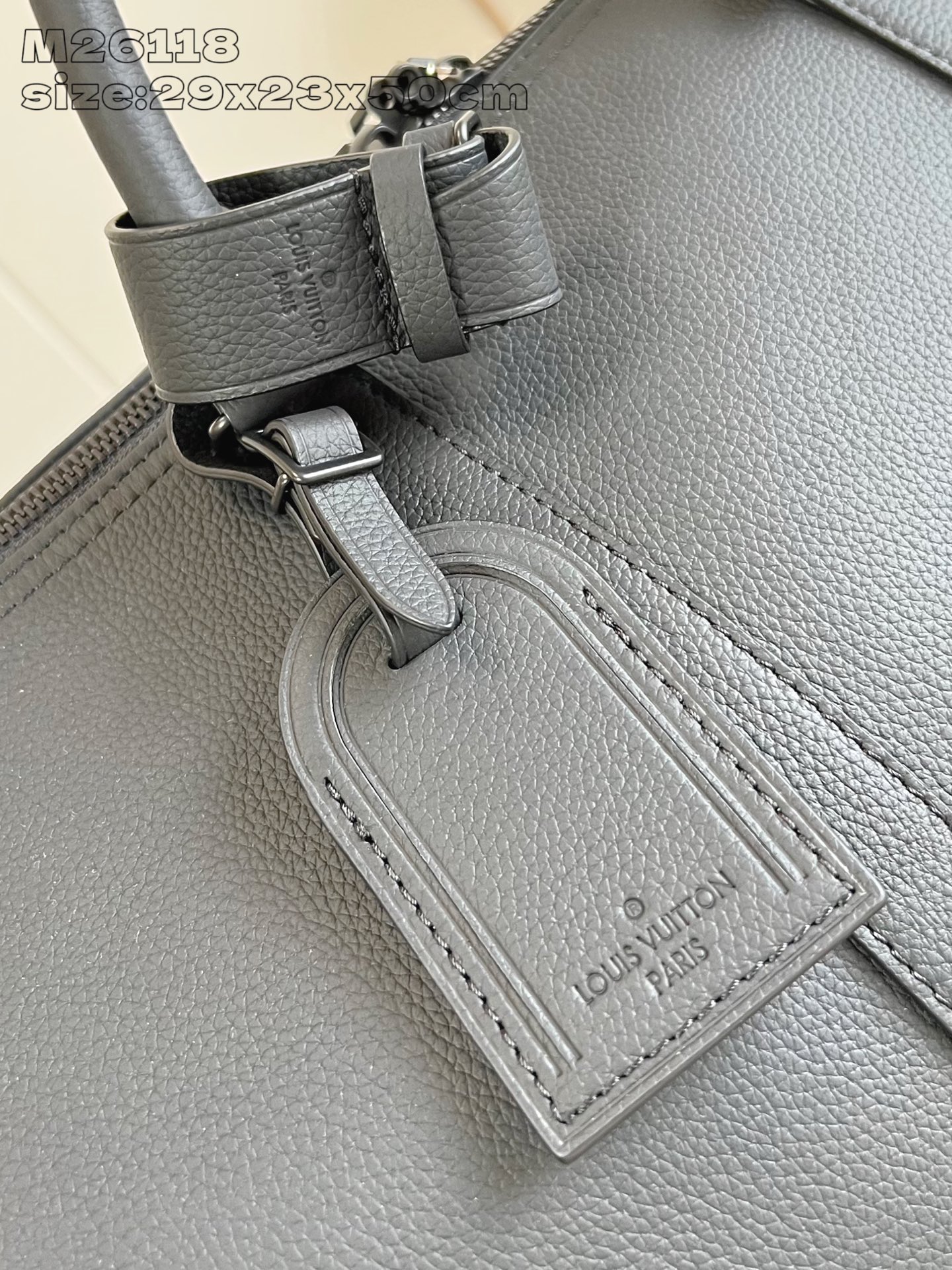 【顶级原单 M26118 】本款 Keepall Bandoulière 50 旅行袋取材蜡面牛皮革和织