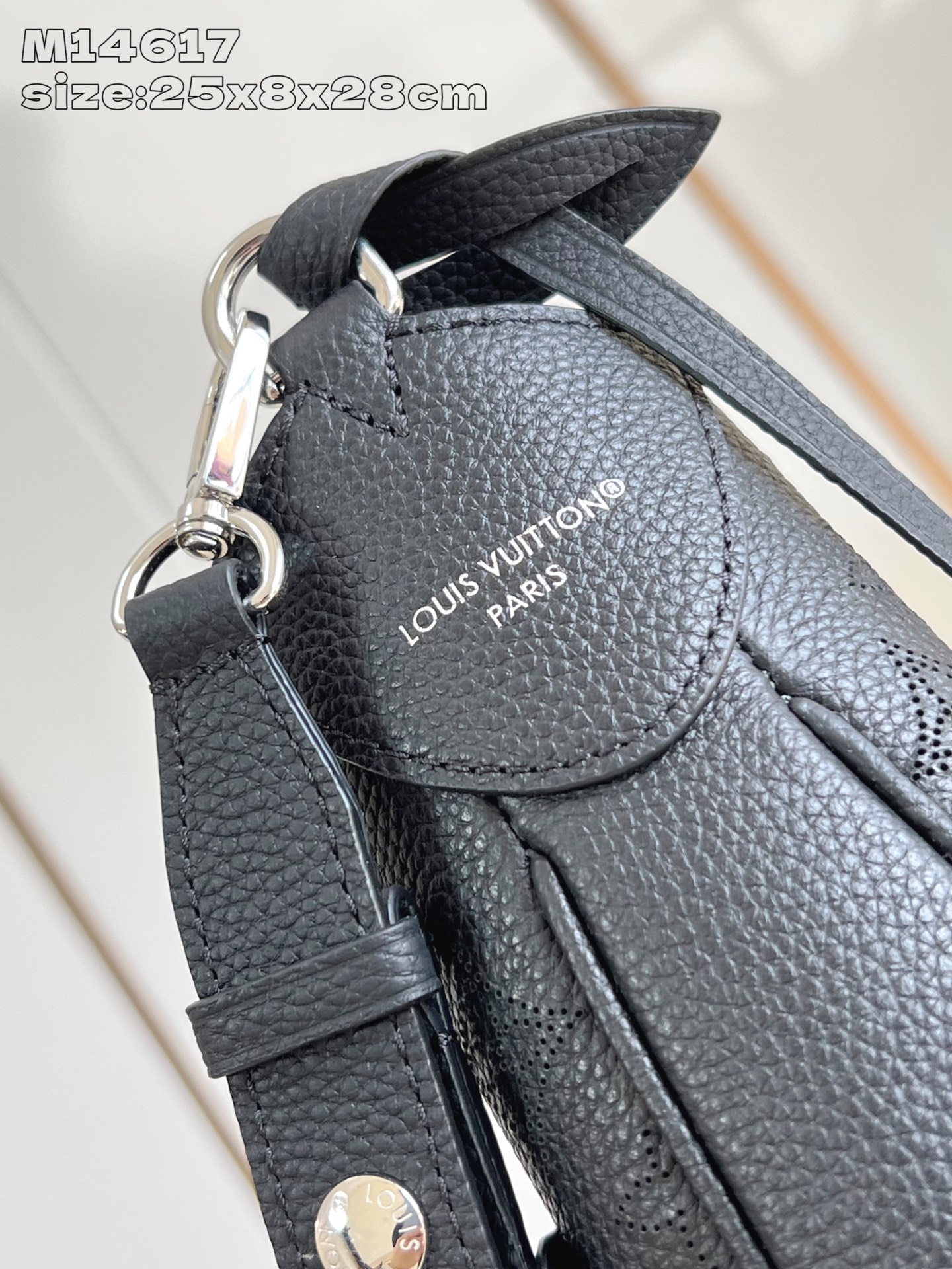 【顶级原单 M14617黑 】M14618 本款 All Around 中号手袋为镂花皮革描摹 Mono