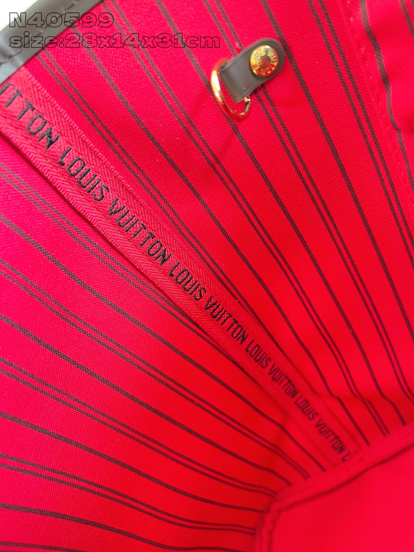 【顶级原单 N40599 】本款 Neverfull 中号托特包为 Damier Ebene 帆布勾勒牛