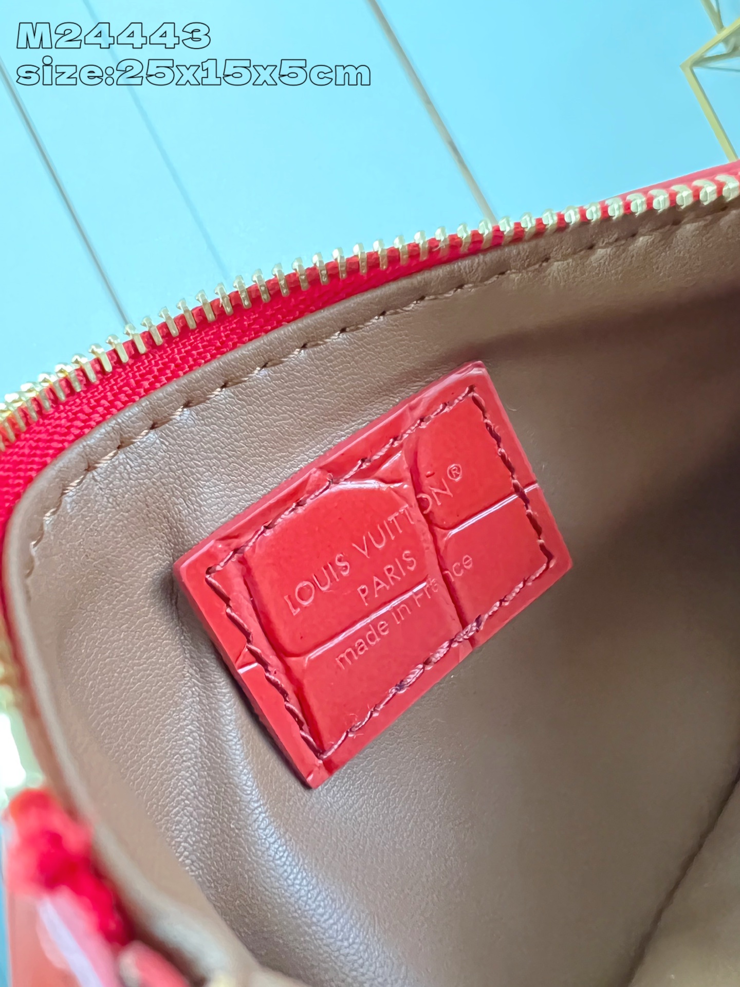 【顶级原单 M24443红鳄鱼纹 】本款 Speedy Bandoulière 25 Monogram 