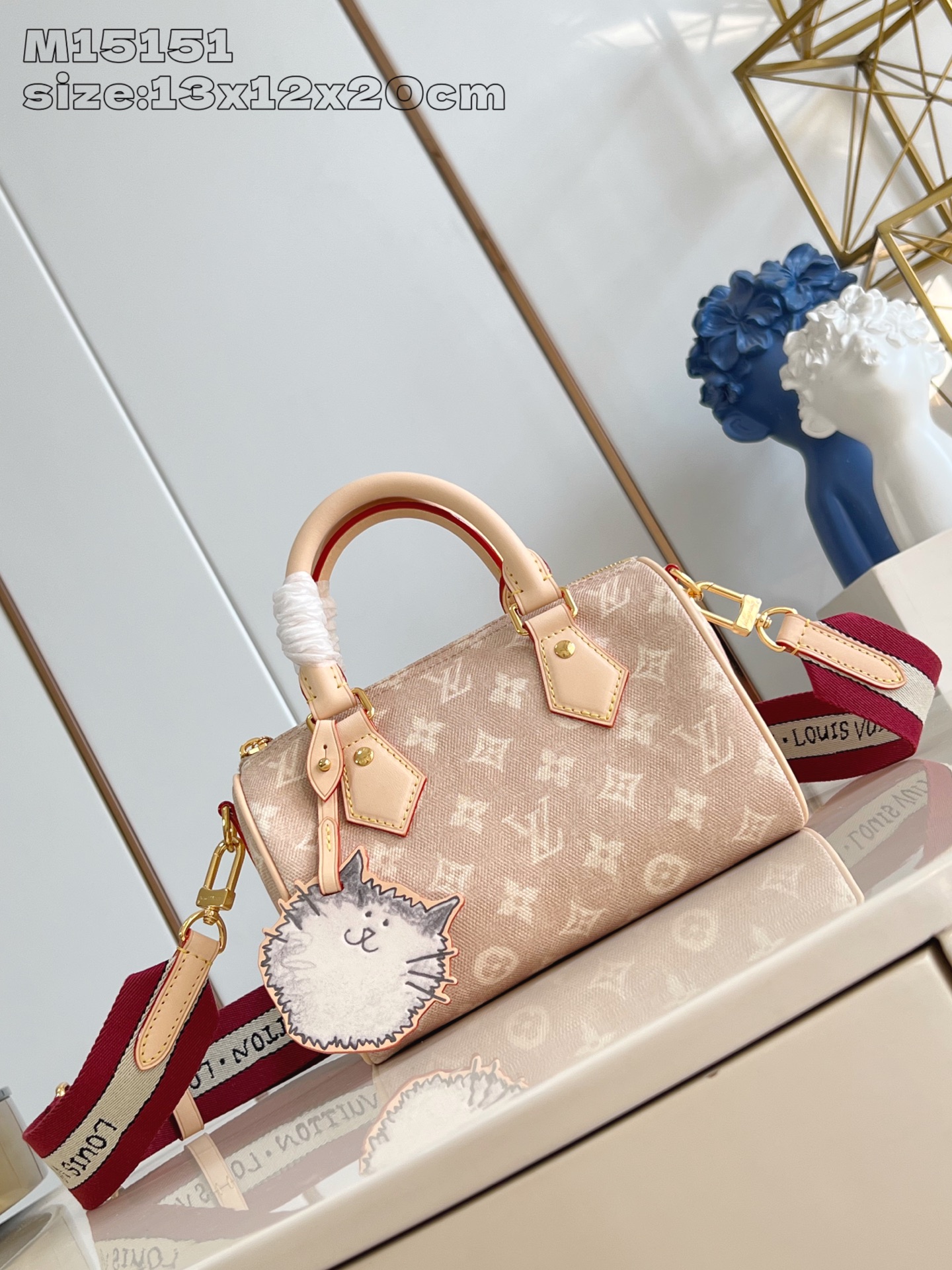 【顶级原单 M15151 】本款 Speedy 20 Bandoulière 手袋取材 Meowgram