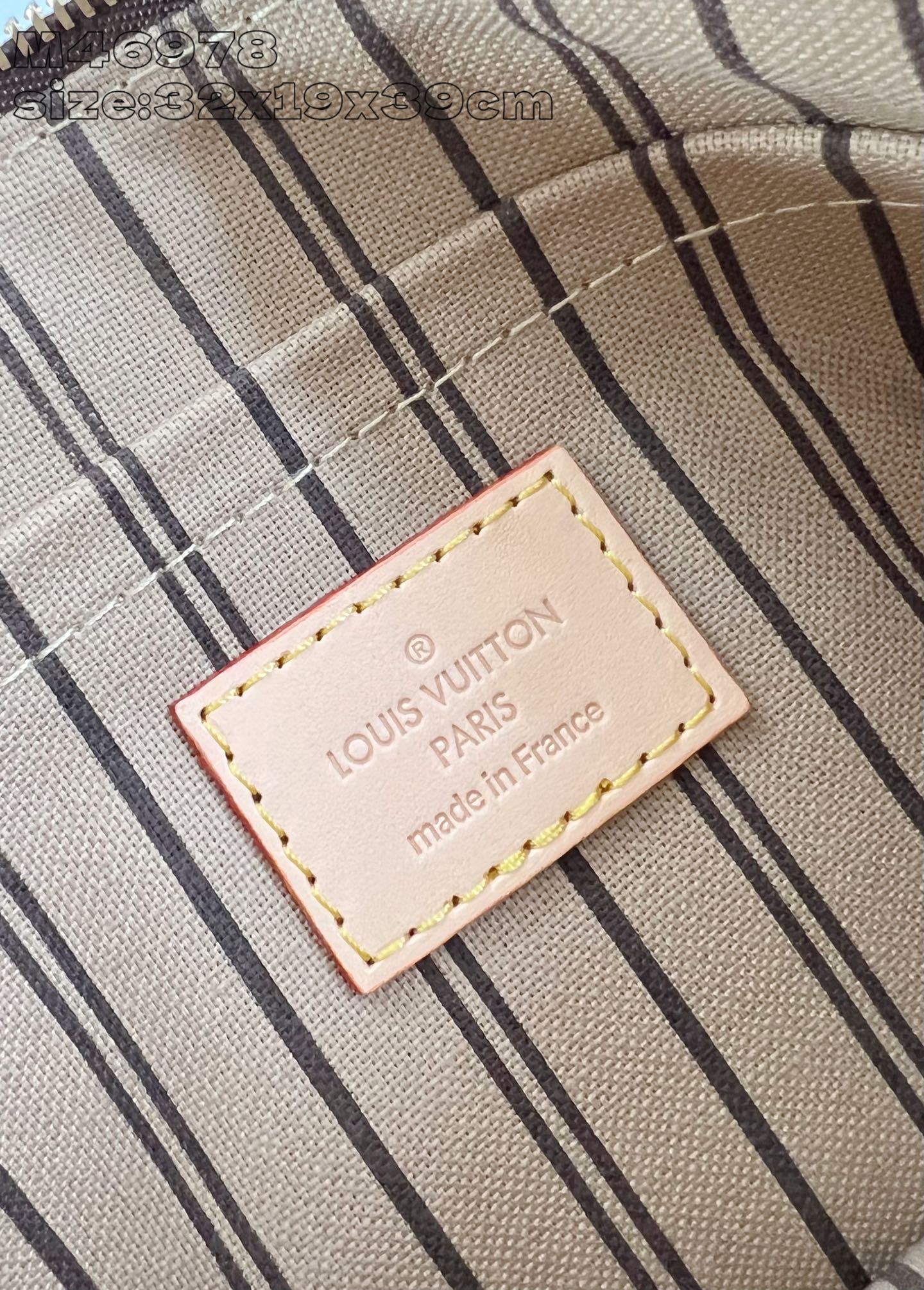 【顶级原单 M46978 】本款 Neverfull 大号托特包为柔软 Monogram 帆布勾勒牛皮革