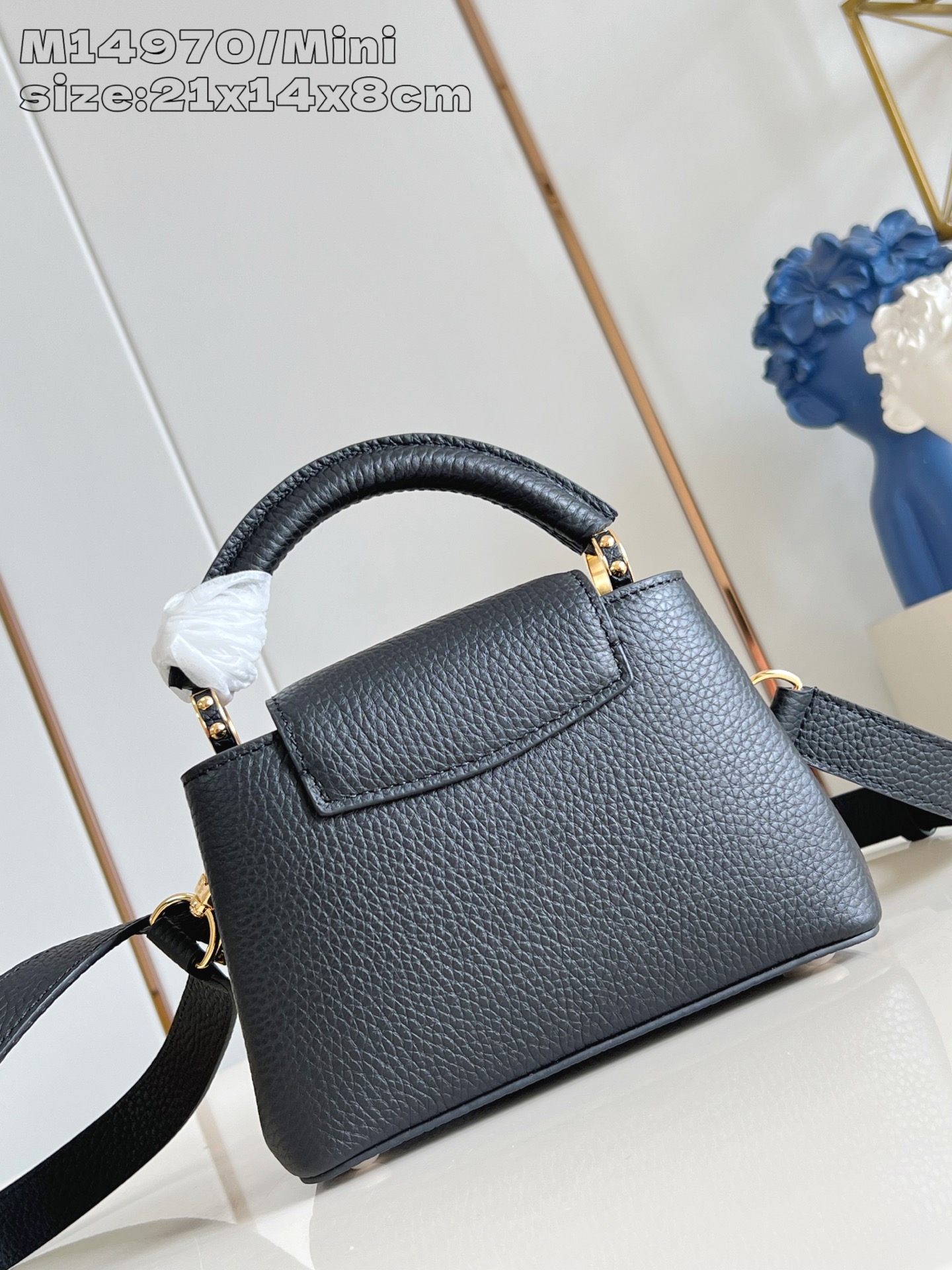 【顶级原单 M14970黑/迷你 】Capucines Mini 手袋以 1854 年路易威登初次开设门