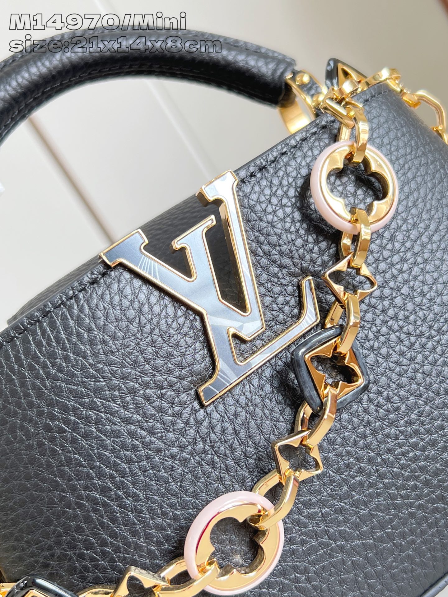 【顶级原单 M14970黑/迷你 】Capucines Mini 手袋以 1854 年路易威登初次开设门