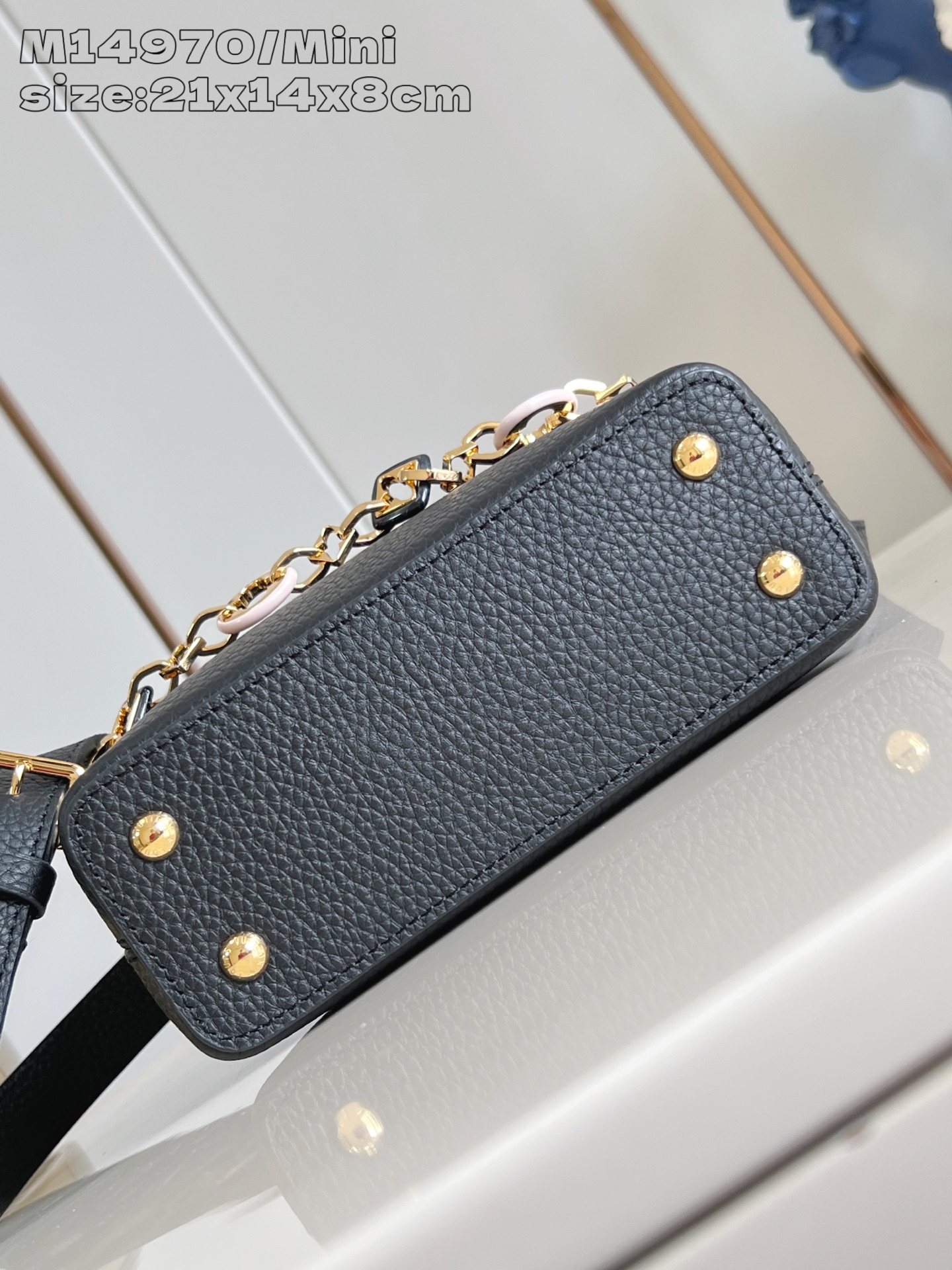 【顶级原单 M14970黑/迷你 】Capucines Mini 手袋以 1854 年路易威登初次开设门