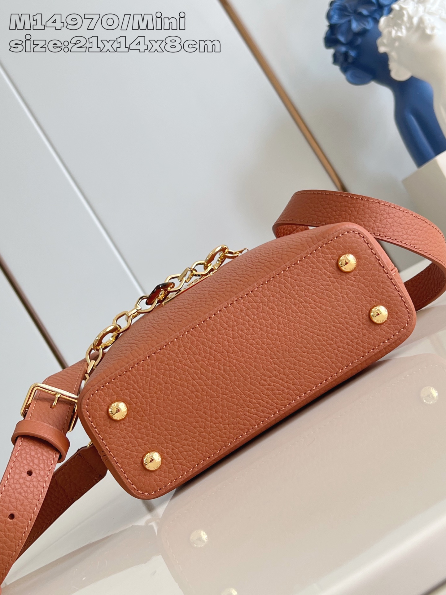 【顶级原单 M14970棕/迷你 】Capucines Mini 手袋以 1854 年路易威登初次开设门