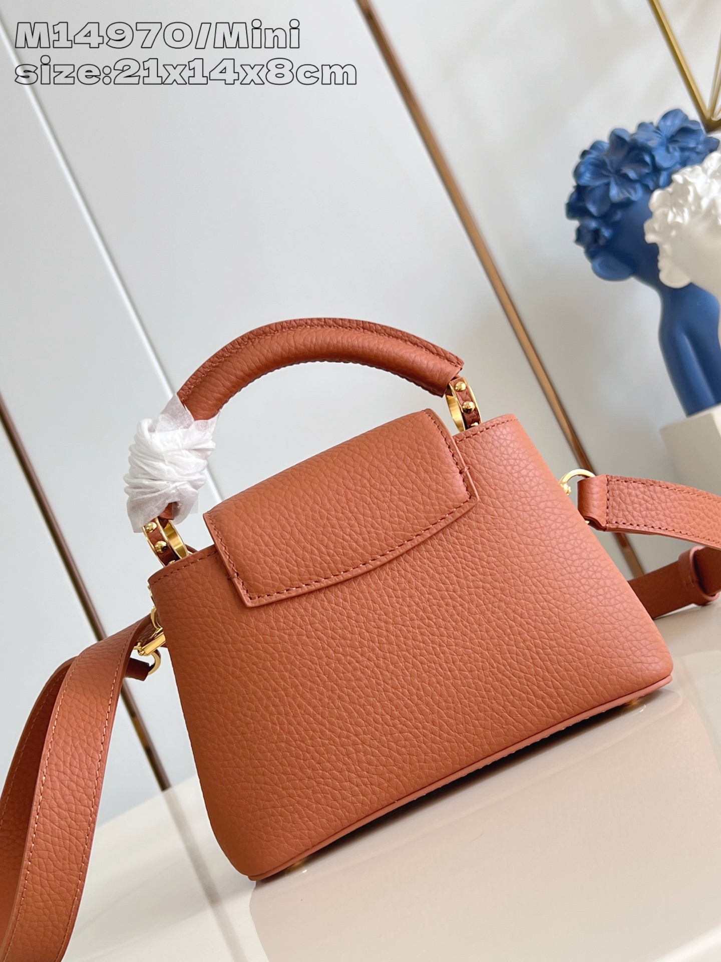 【顶级原单 M14970棕/迷你 】Capucines Mini 手袋以 1854 年路易威登初次开设门