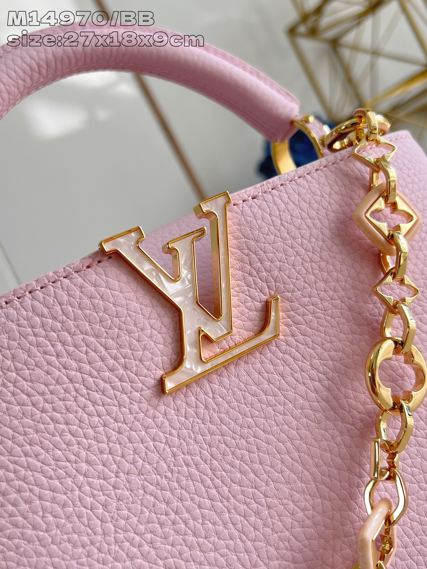 【顶级原单 M14970粉紫/小号 】Capucines BB 手袋以 1854 年路易威登初次开设门店